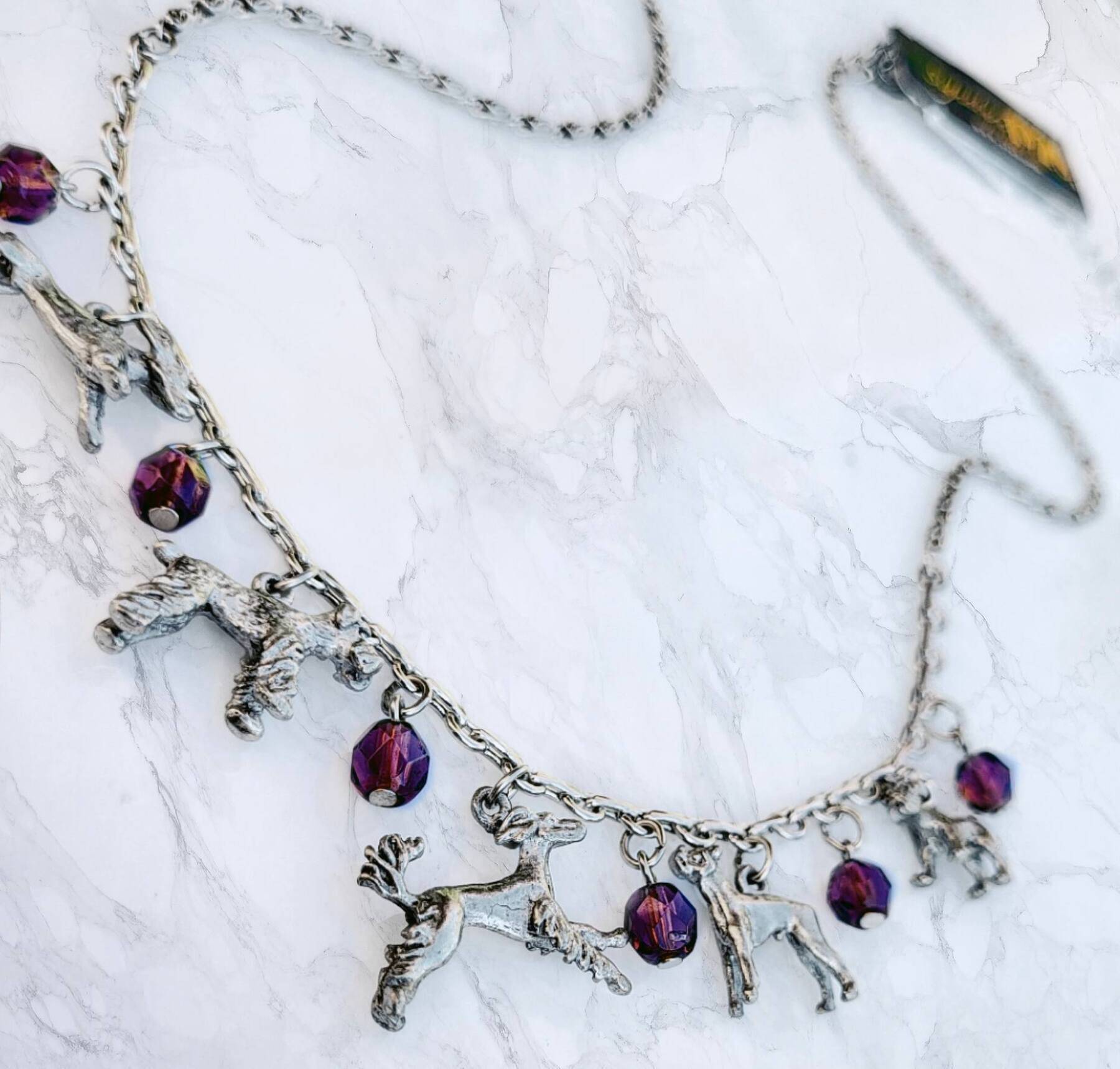 1928 Jewelry Beaded Multi Dog Drop Necklace - 16