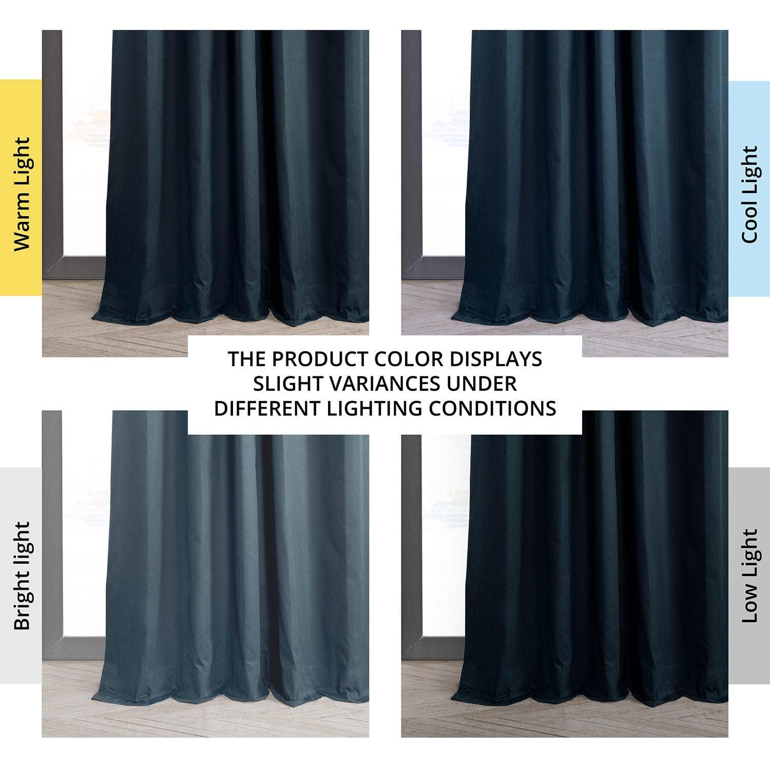 Premium Navy Blue Solid Cotton Blackout Curtains for Hotels & Home - Thermal Insulated, Noise Reducing, Light Blocking for Bedroom & Living Room