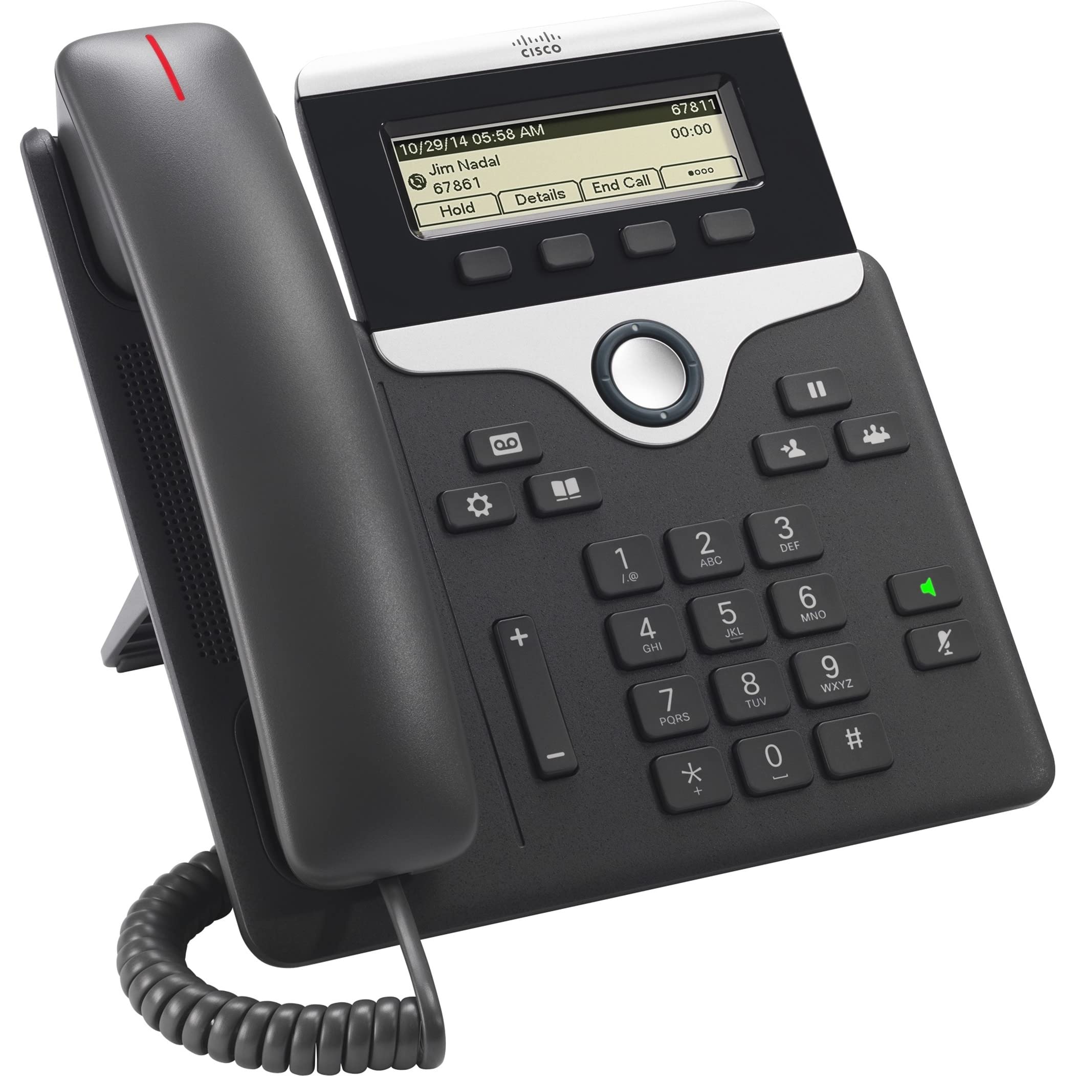 Cisco 7811 IP Phone - Corded VoIP Business Phone with Wall Mount & Desktop Stand - Charcoal Black - Ideal for Office, Call Center & Remote Work