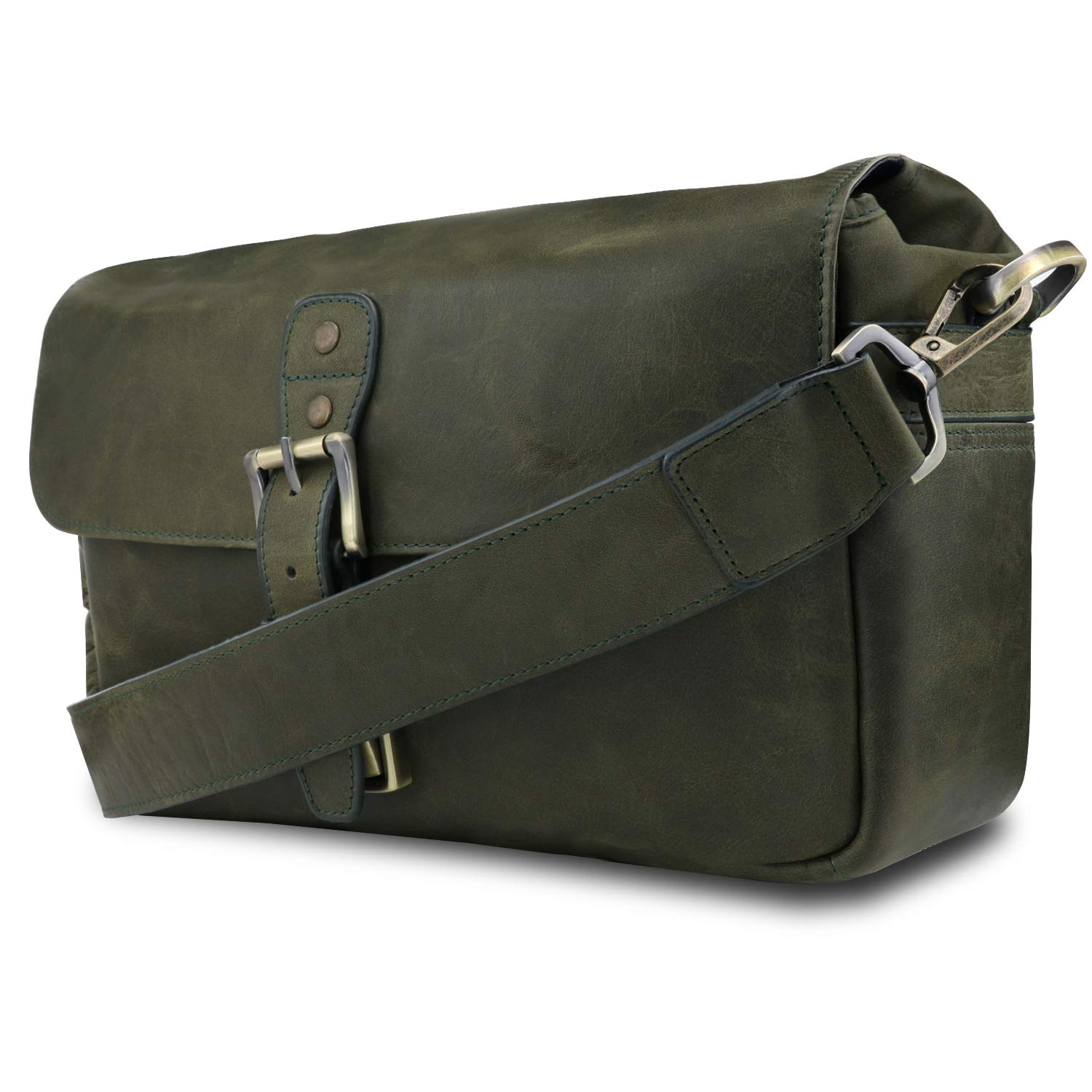 MegaGear Torres Genuine Leather Camera Messenger Bag for Mirrorless, DSLR & Instant Cameras - Perfect for Travel, Street Photography & Professional Shoots
