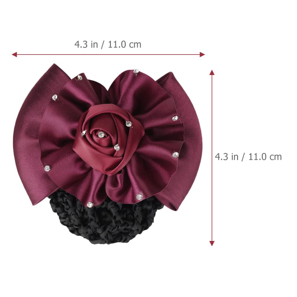 Minkissy 3-Piece Hair Net Bun Set with Bow Clip - Hair Bun Cover & Snood for Women & Girls - Perfect for Ballet, Cosplay, and Everyday Elegant Hairstyles