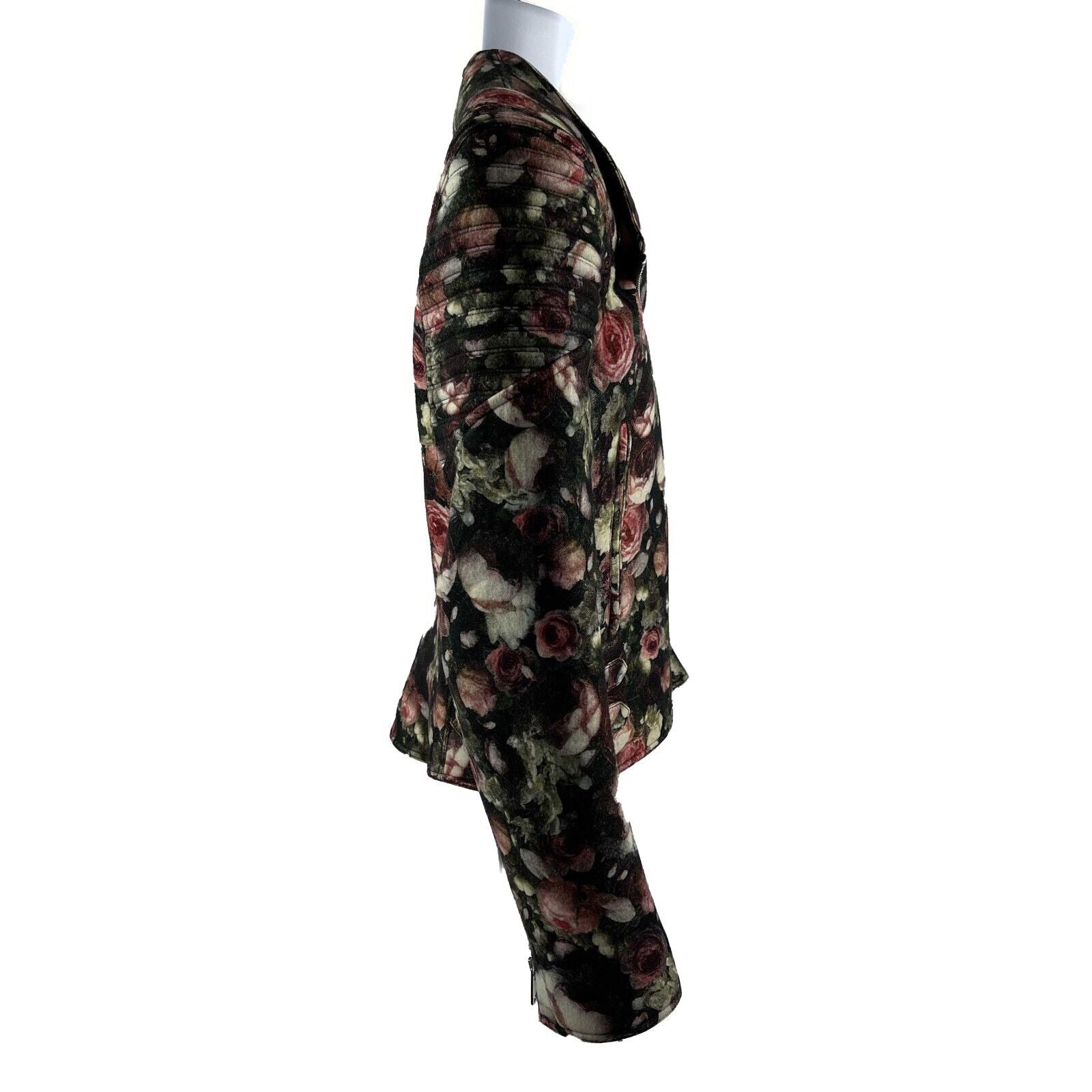 Givenchy Pristine Floral Wool Bomber Jacket with Silver Hardware - Size 36 (US S) | Luxury Women's Outerwear for Fall & Winter Fashion