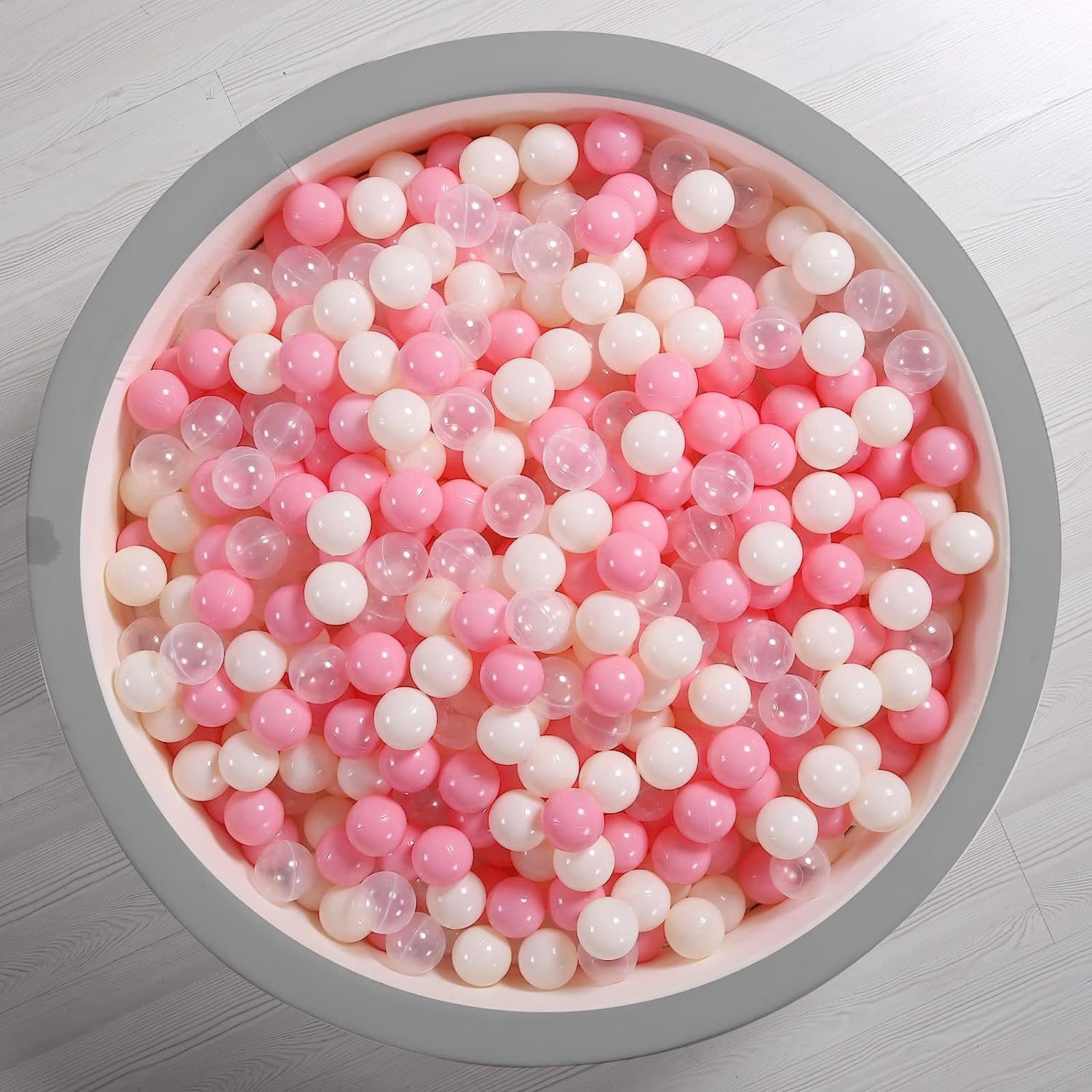 YUFER 1000 Pink Ball Pit Balls for Kids - Non-Toxic Plastic Play Balls for Toddlers, Baby Ball Pit, Sensory Play, Birthday Party Supplies & Indoor Playroom Decor - Perfect for Ball Pools, Daycare Centers & Kids' Party Games