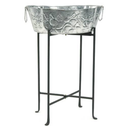 GrillsGoneWild Heavy Duty Black Wrought Iron Floor Stand for BBQ Grill, Fire Pit & Outdoor Cooking - Perfect for Backyard, Patio & Camping Use