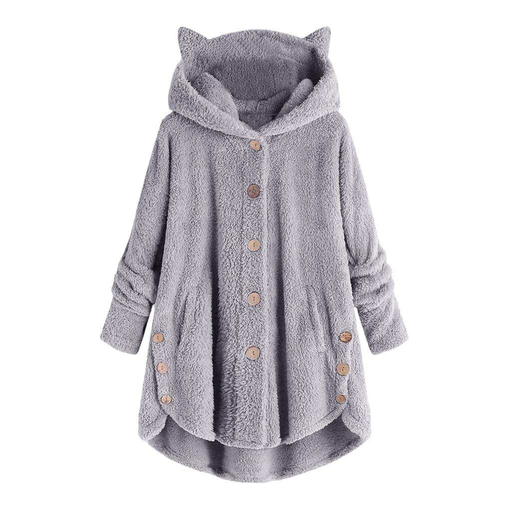 Women's Long Sleeve Quarter-Zip Fleece Jacket - Soft Hooded Pajama Top & Cozy Sleepwear - Plus Size Printed Fluffy Pullover for Lounge, Home & Winter Wear