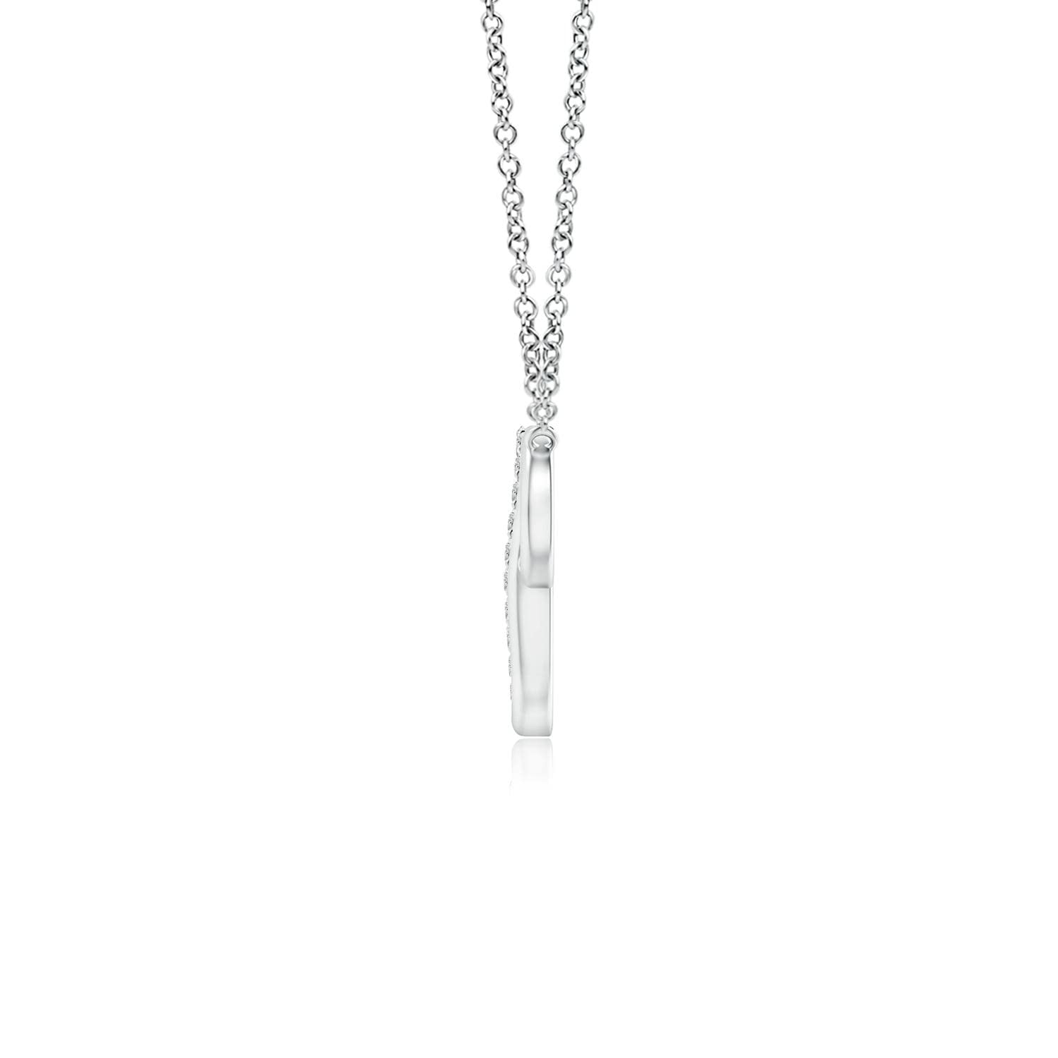 Angara Natural 0.12 Ct Diamond Infinity Pendant Necklace for Women in Sterling Silver (Color K, Clarity I3) | April Birthstone Jewelry, Birthday Gift, Anniversary Present, Wedding Jewelry for Her | Perfect for Everyday Wear, Date Nights & Special Occasions