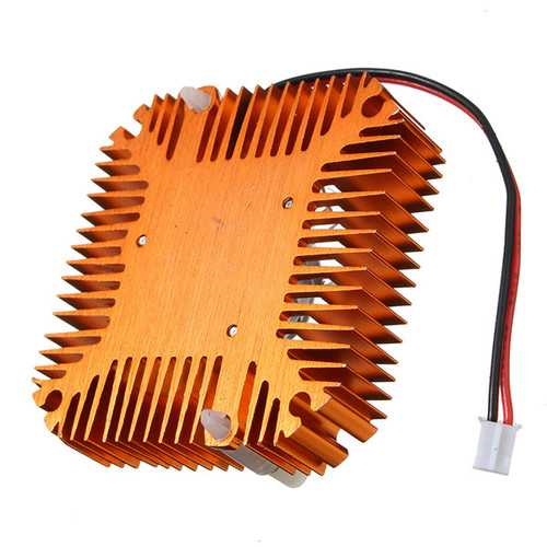 12V DC LED Cooling Fan with Heat Sink for 5W/10W High Power Lights - Perfect for LED Strips, Cabinet Lighting, and DIY Electronics Projects