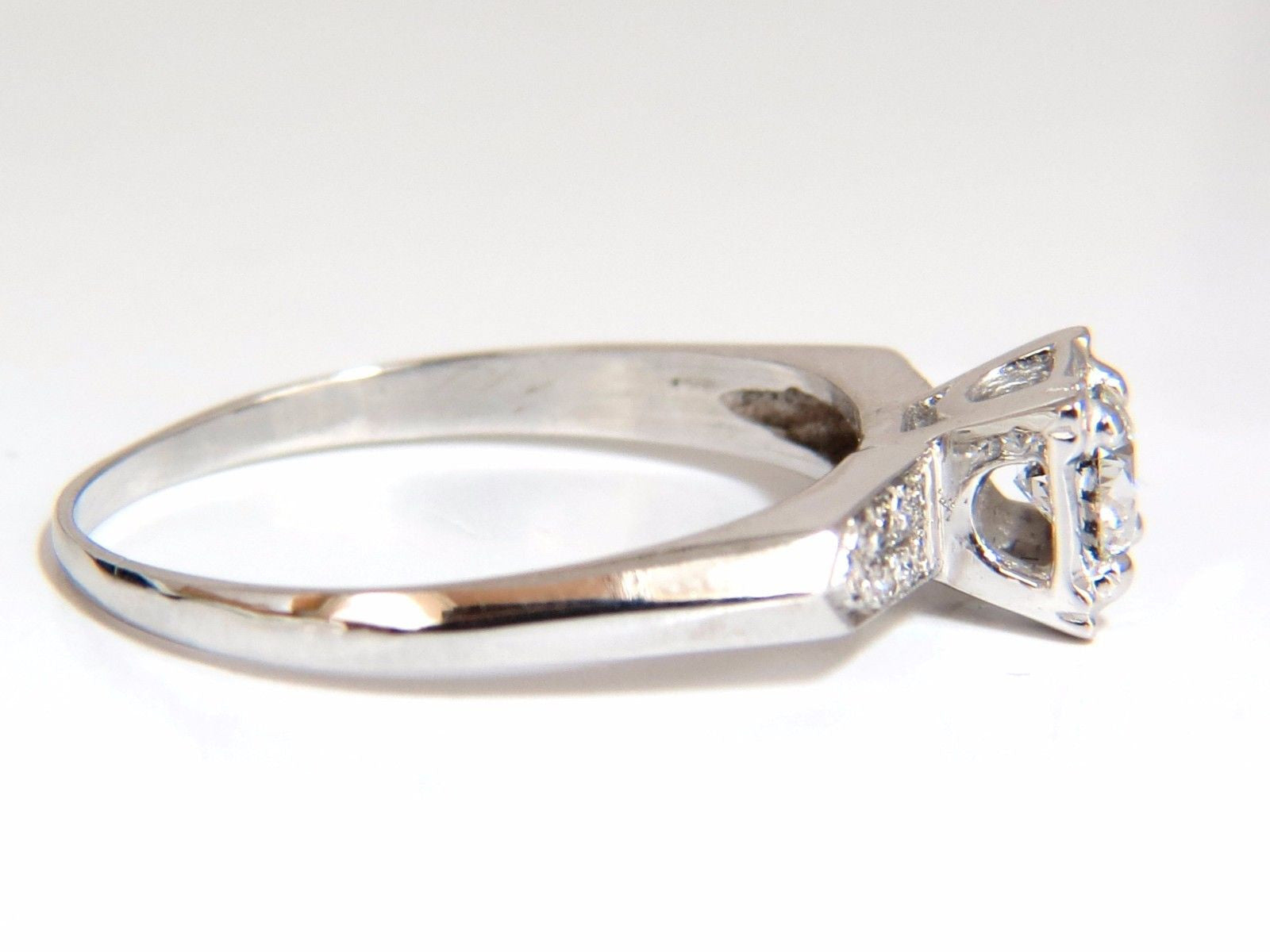 0.67ct Natural Round Diamond Vintage Raised Deck Ring in 14K Gold - Elegant Wedding, Engagement & Anniversary Jewelry Gift for Women