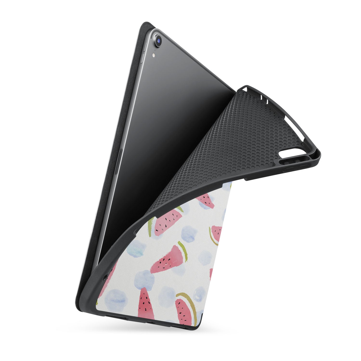 Premium iPad Trifold Case with Auto Sleep/Wake - Fruit Red - Slim Protective Cover for iPad 6/7/8/9th Gen - Perfect for Work, Travel & School Use