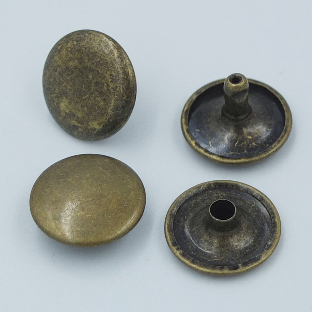 Bluemoona 100 Sets Double Round Cap 15mm 5/8