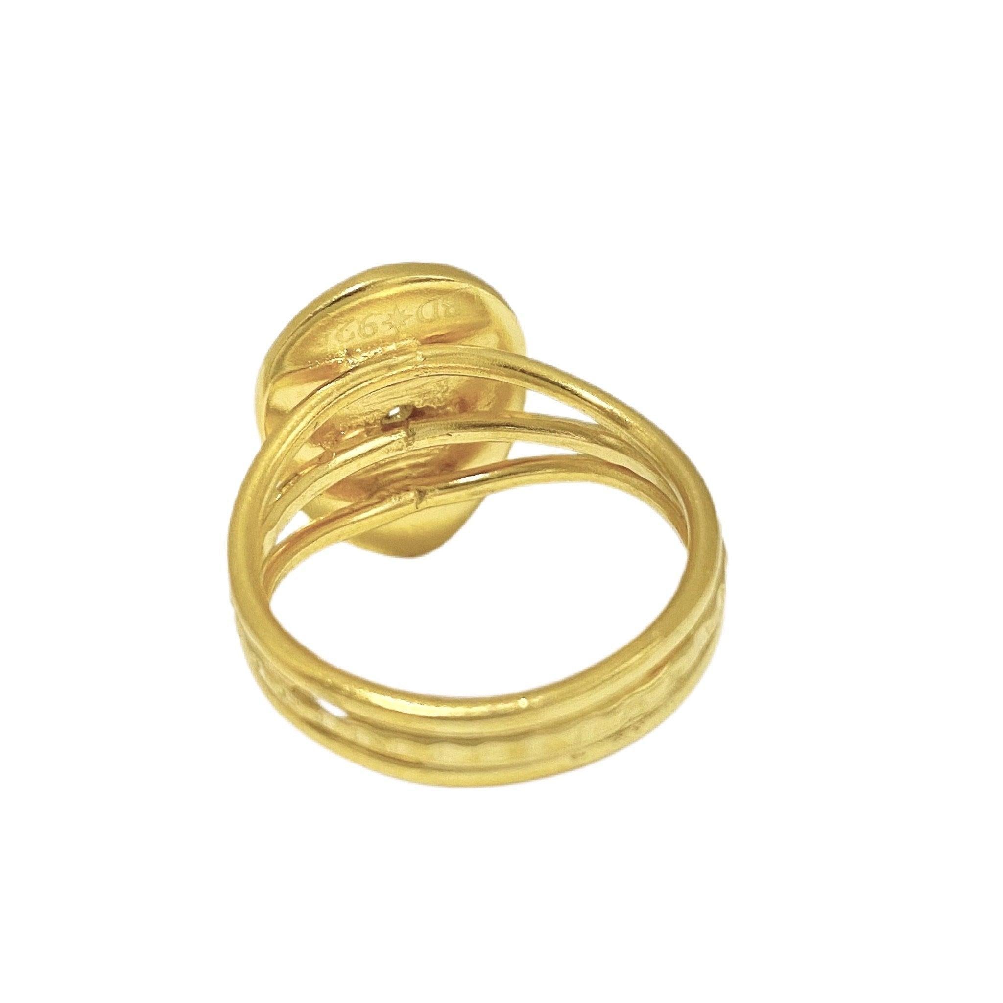 14K Gold Moonstone Ring for Women - Elegant & Sparkling Statement Jewelry for Weddings, Parties & Special Occasions