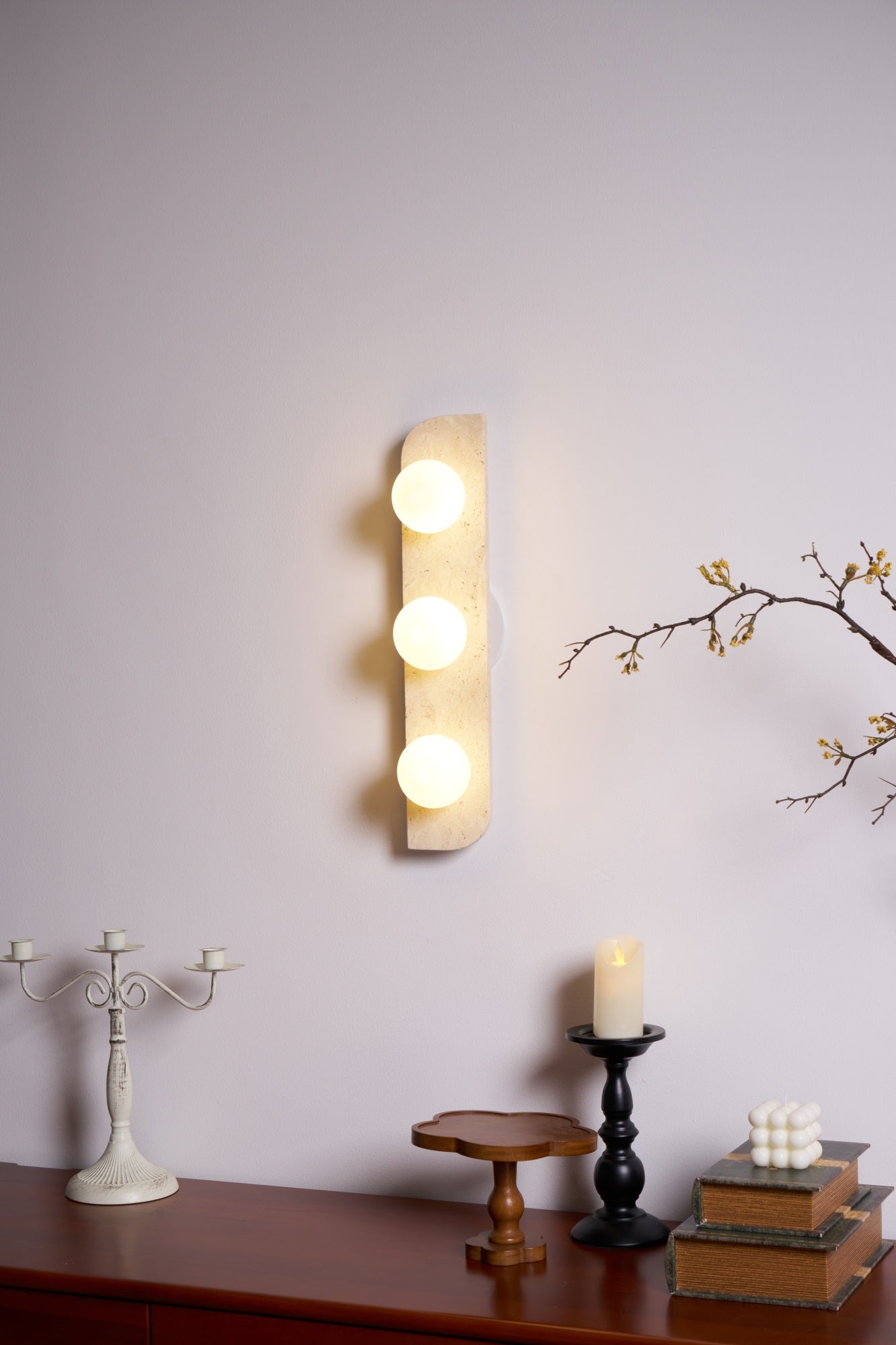 Elysian Travertine Wall Light - Modern Outdoor Sconce for Patio, Garden, and Porch Lighting | Waterproof & Durable Design
