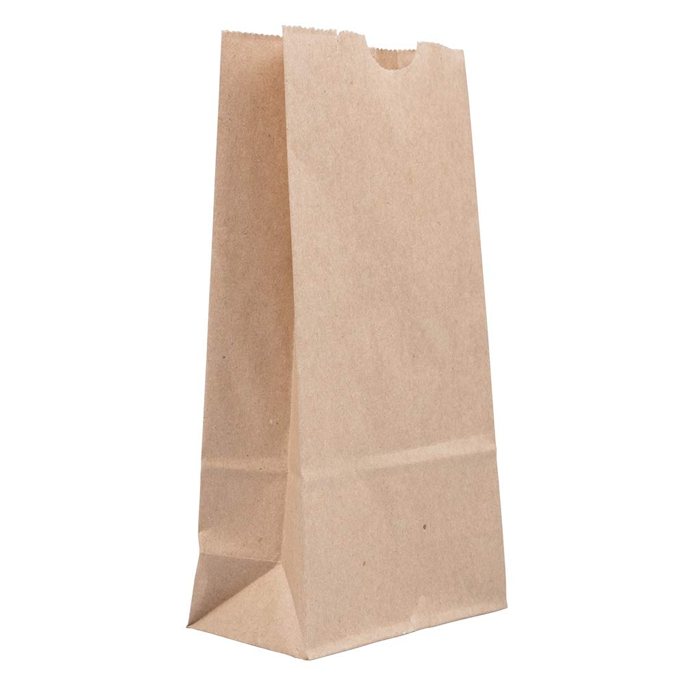 Eco-Friendly 100% Recycled Brown Kraft Snack & Lunch Bags - Small Size 4 1/8