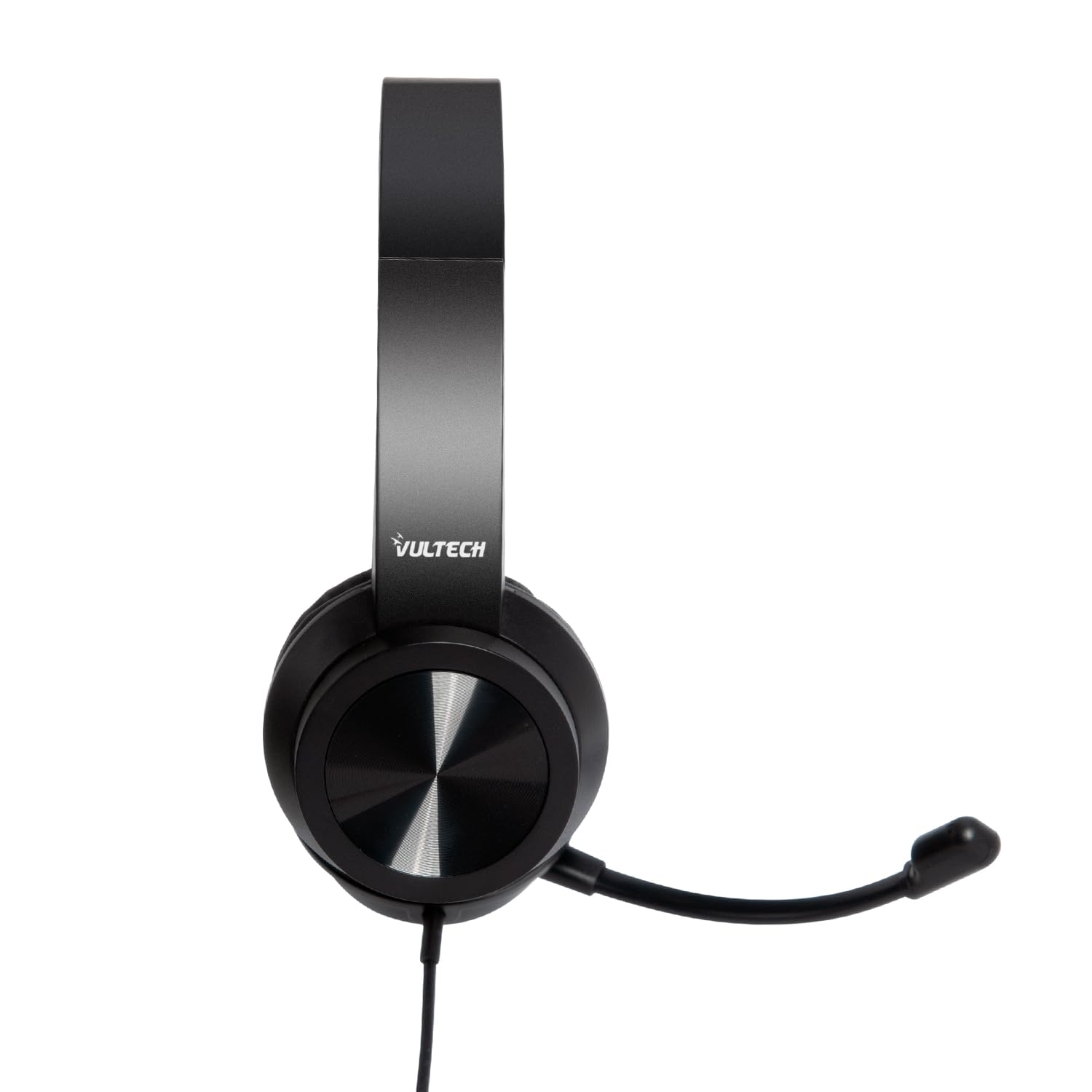 VulTech HS-03 USB On-Ear Headset with Microphone - Adjustable Headband, Volume Control & Mute Button for PC, Laptop, MacBook - Perfect for Office, Remote Work, Online Meetings (Teams, Skype, Zoom) & Gaming
