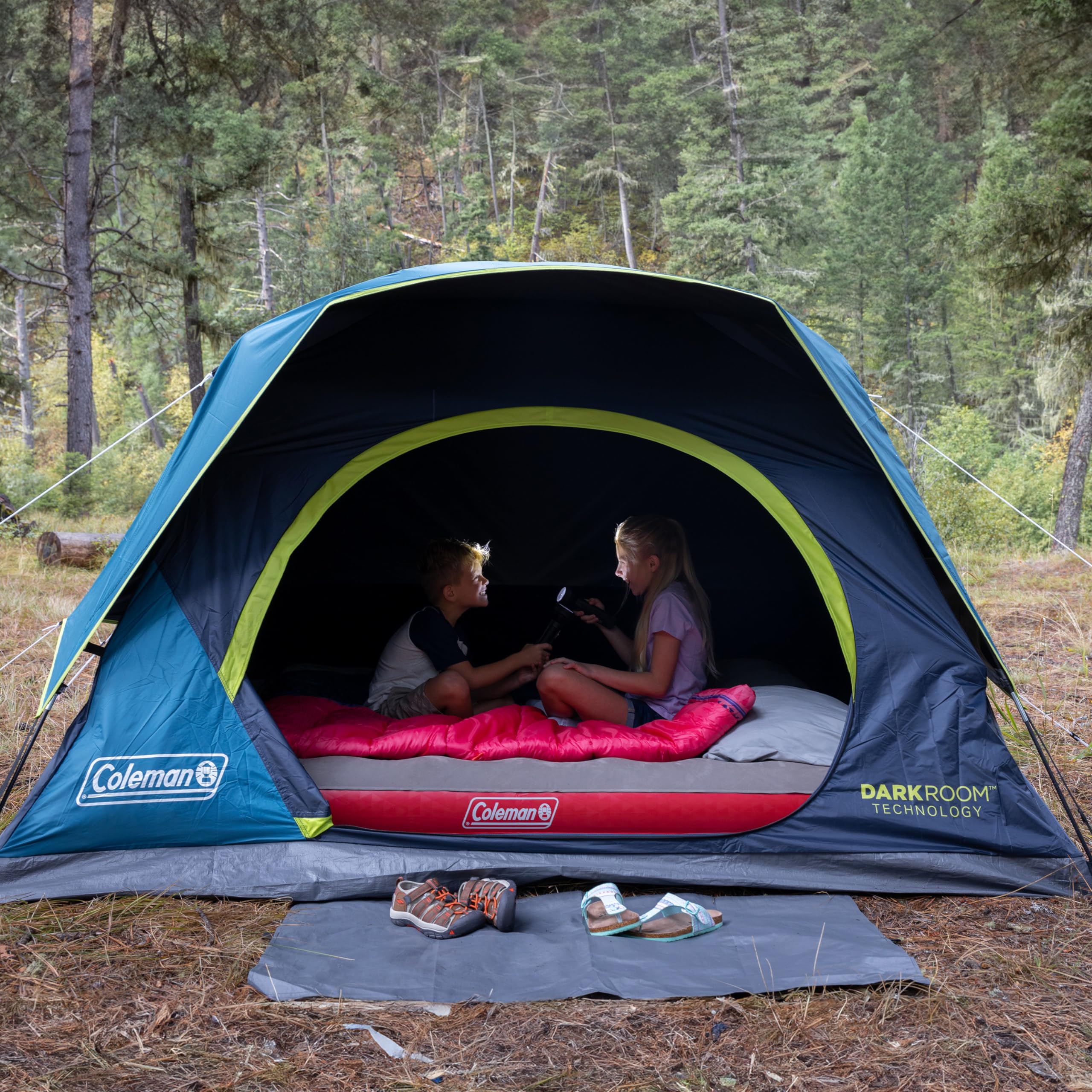Coleman 8-Person Dark Room Skydome Camping Tent - Spacious Family Tent with Blackout Technology for Camping, Hiking & Outdoor Adventures