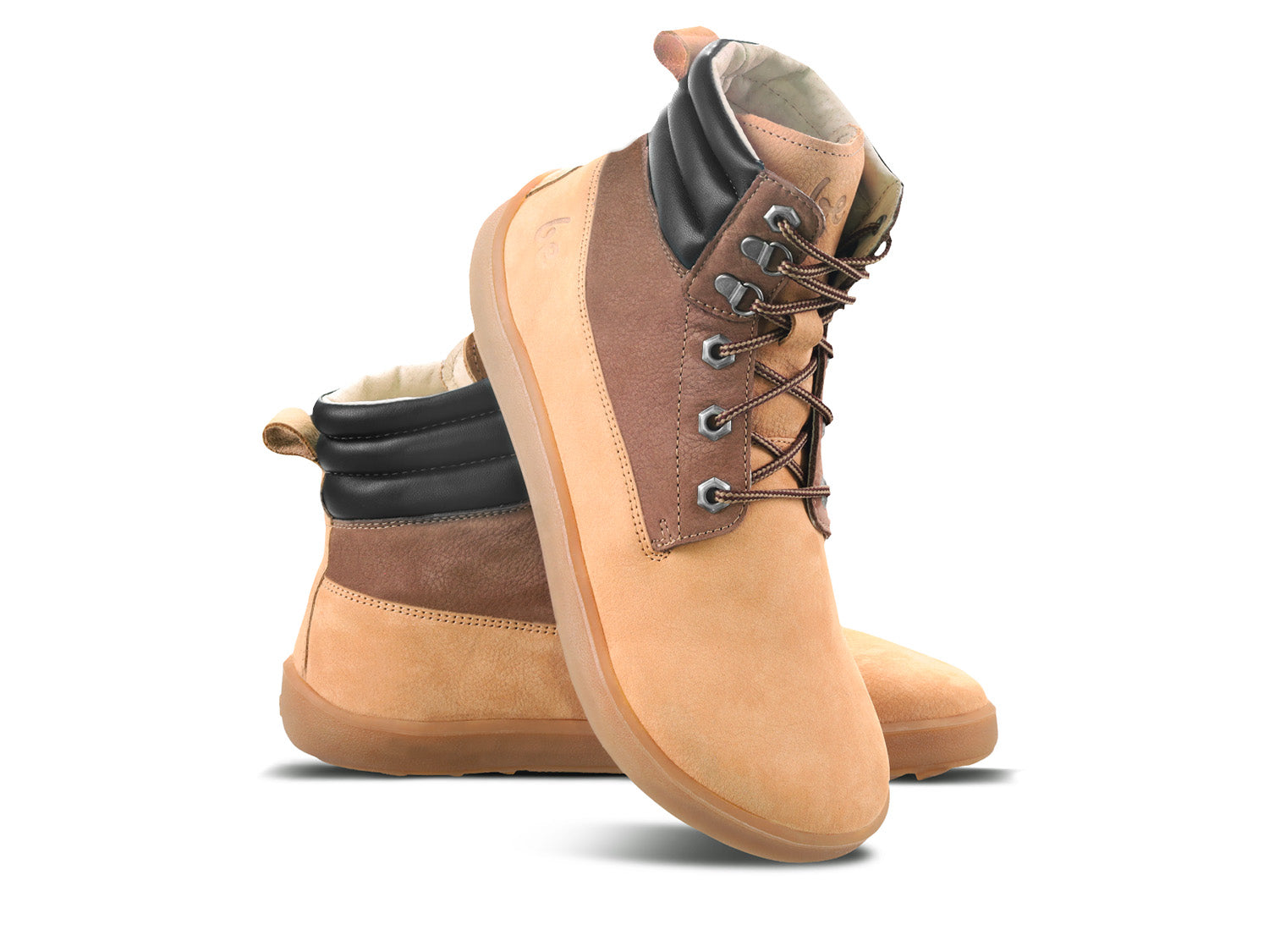 Barefoot Boots for Women & Men - Be Lenka Nevada Neo in Sand & Dark Brown | Minimalist Comfort for Hiking, Travel & Everyday Wear