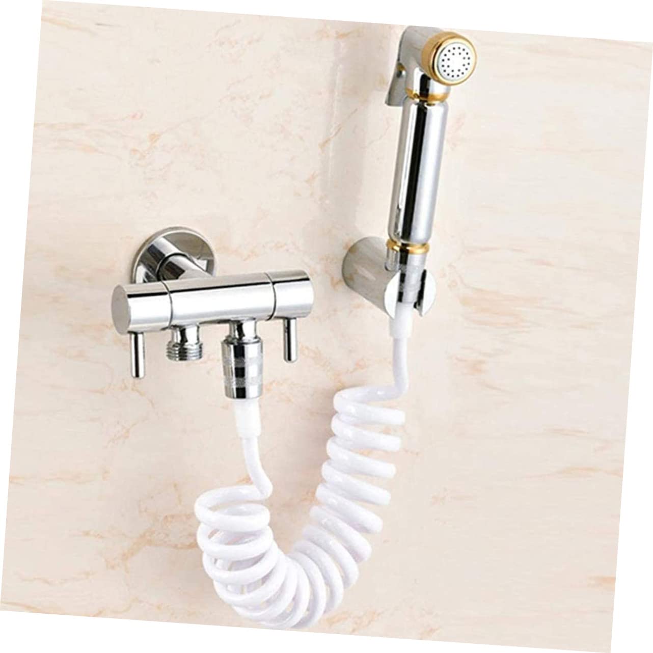 Angoily Telescopic Bidet Sprayer with Spring Hose - 1PC Adjustable Toilet Shower Spray for Bathroom, Easy Installation & Durable Spring Design - Perfect for Bidet, Toilet Cleaning & Personal Hygiene
