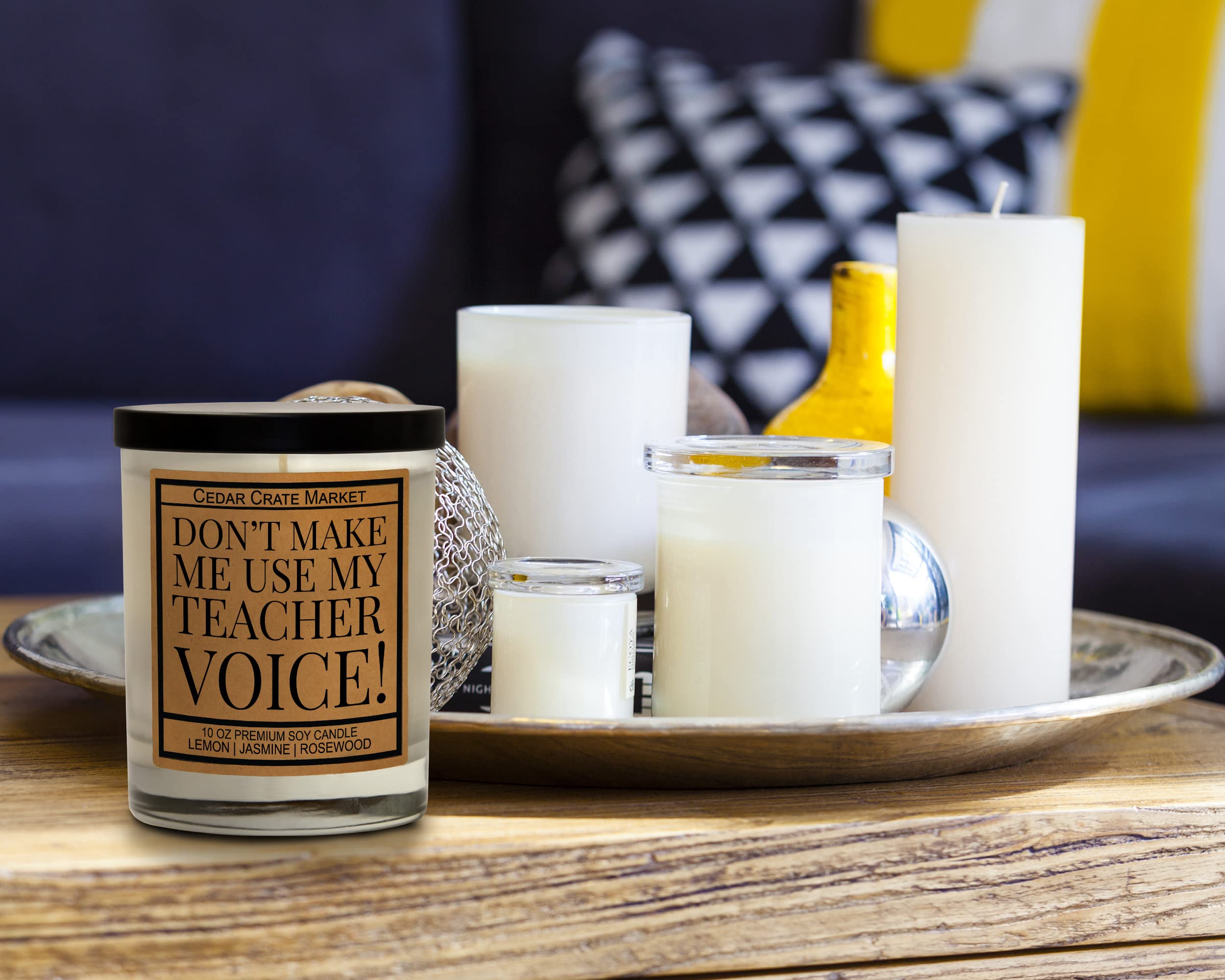 Teacher Gift Soy Jasmine Candle - Birthday, Christmas & Graduation