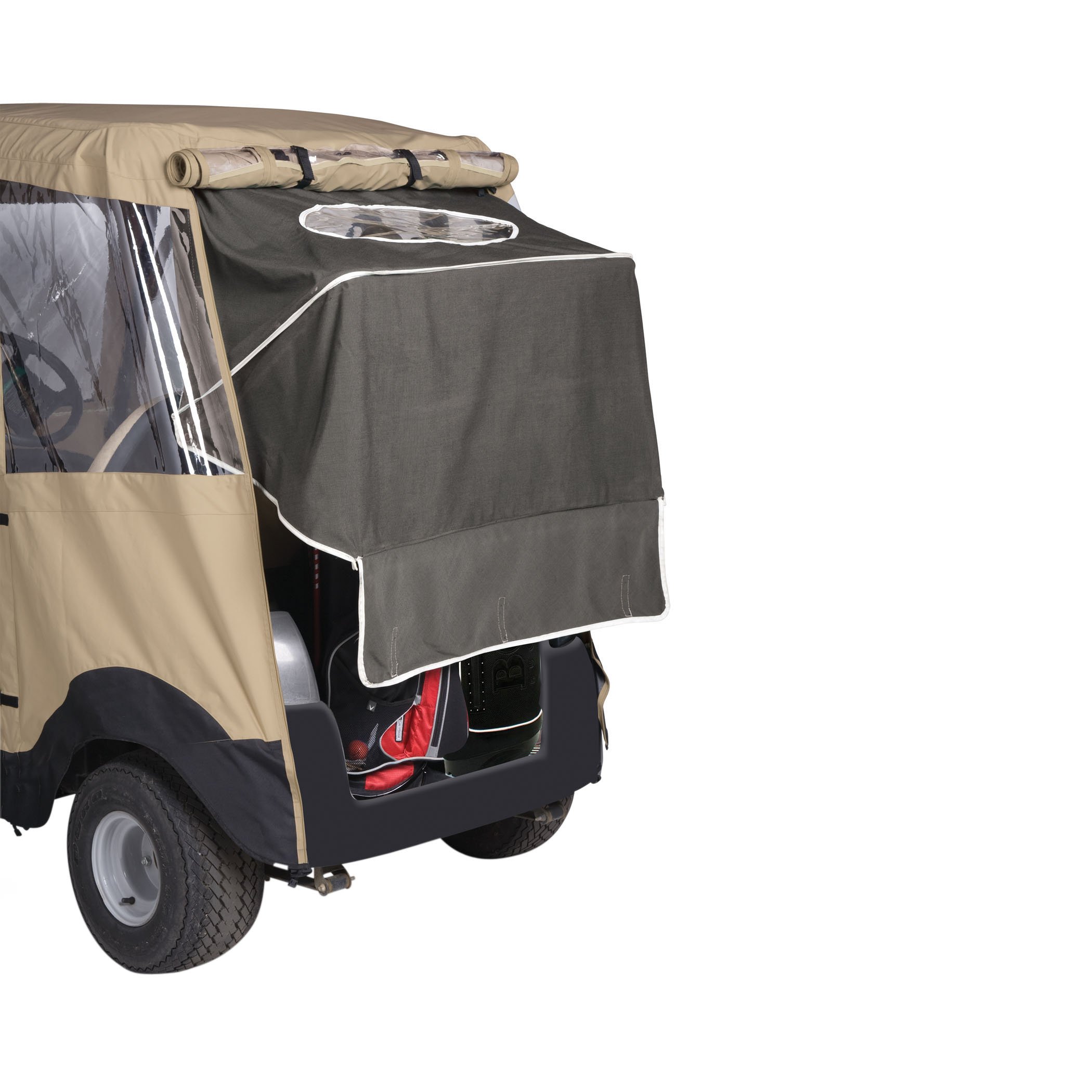 Classic Accessories Fairway 2-Person Golf Cart Enclosure for Club Car Precedent - Waterproof & UV-Resistant Cover for Outdoor Golfing & Storage Protection