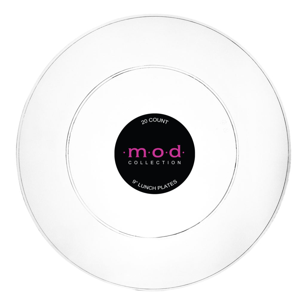 20-Pack Clear Round Plastic Plates - 10 Inch Disposable Dinner Plates for Parties, Picnics & Events - BPA-Free & Durable