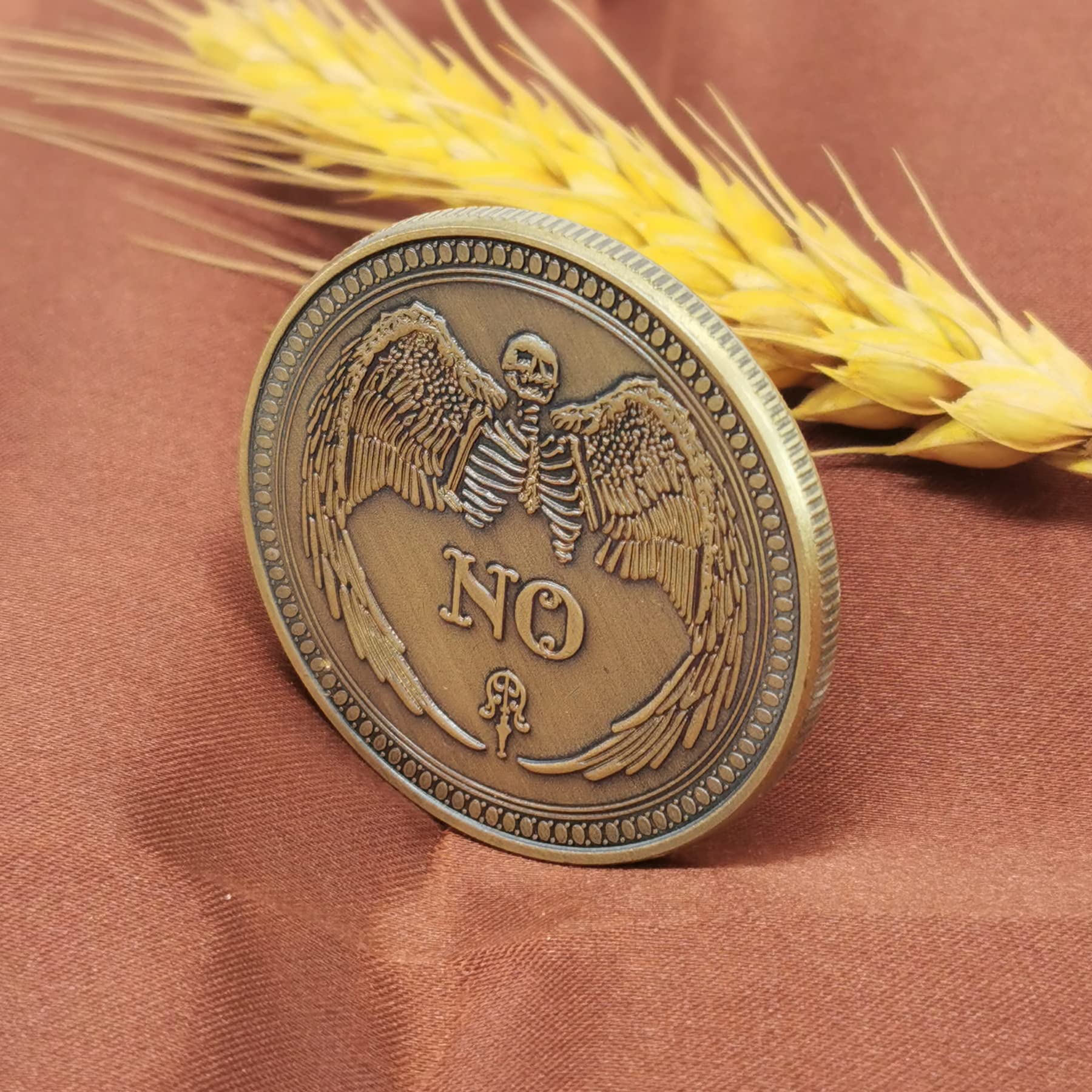 Yes No Challenge Coin Decision Maker - Bronze | Fun Decision Tool for Games, Gifts & Office Use