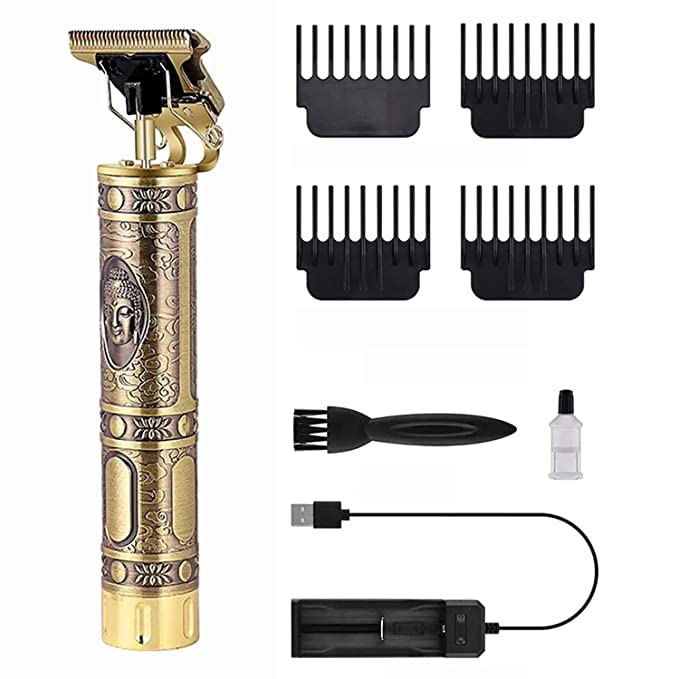 FK Stylish Buddha Hair Trimmer - Professional Cordless Hair Clipper for Men & Women - Perfect for Home Haircuts, Travel & Grooming