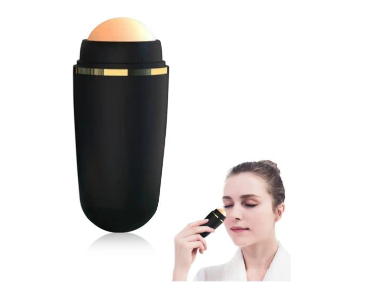 Lucario Volcanic Stone Oil Absorbent Roller - Reusable Oil Control Face Massager for Oily Skin, 100% Natural Volcanic Stone Skincare Tool | Perfect for Travel, Gym & Daily Oil Control Routine