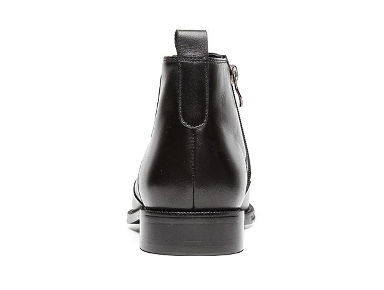 Santimon Men's Leather Chelsea Boots with Zipper - Ankle Dress Boots for Men in Black & Tan - Perfect for Office, Casual & Formal Occasions