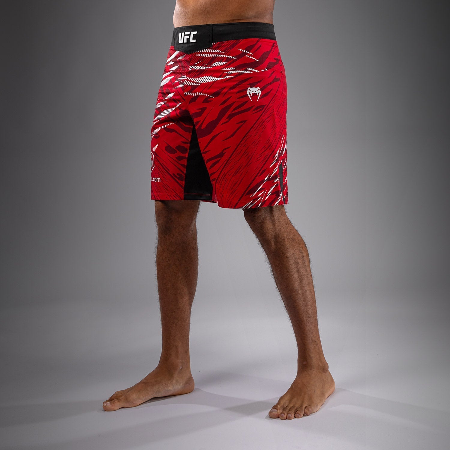 Venum UFC Fusion Authentic Men's Fight Night Shorts - Long Fit, Red - MMA Training, Boxing & Fitness Workouts