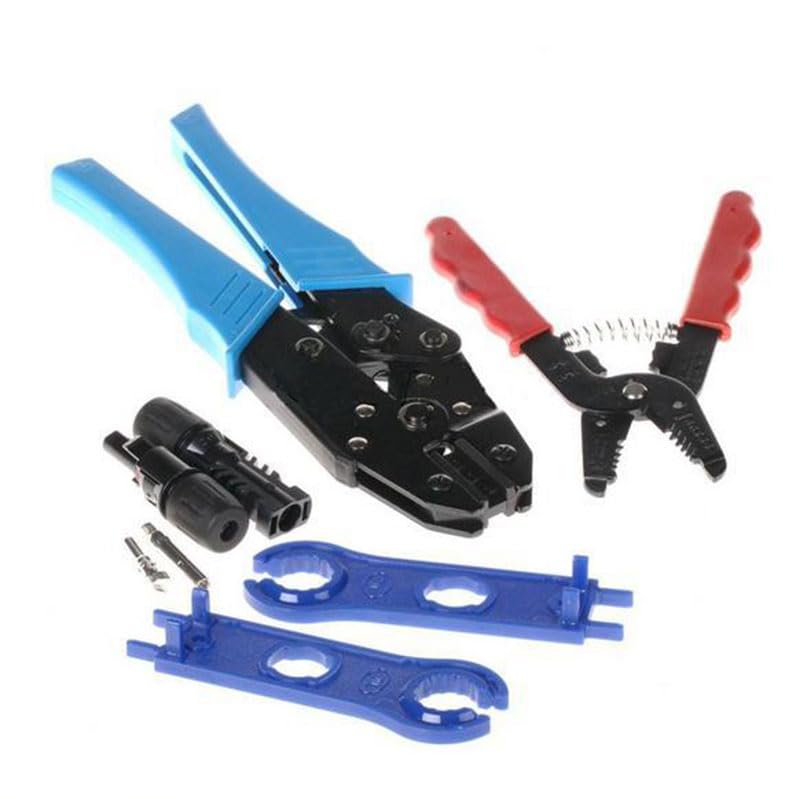 Solar Panel Crimping Tool Kit - Wire Crimper Set with Male & Female Connectors for Solar Wiring - Perfect for DIY Solar Panel Installation & Maintenance
