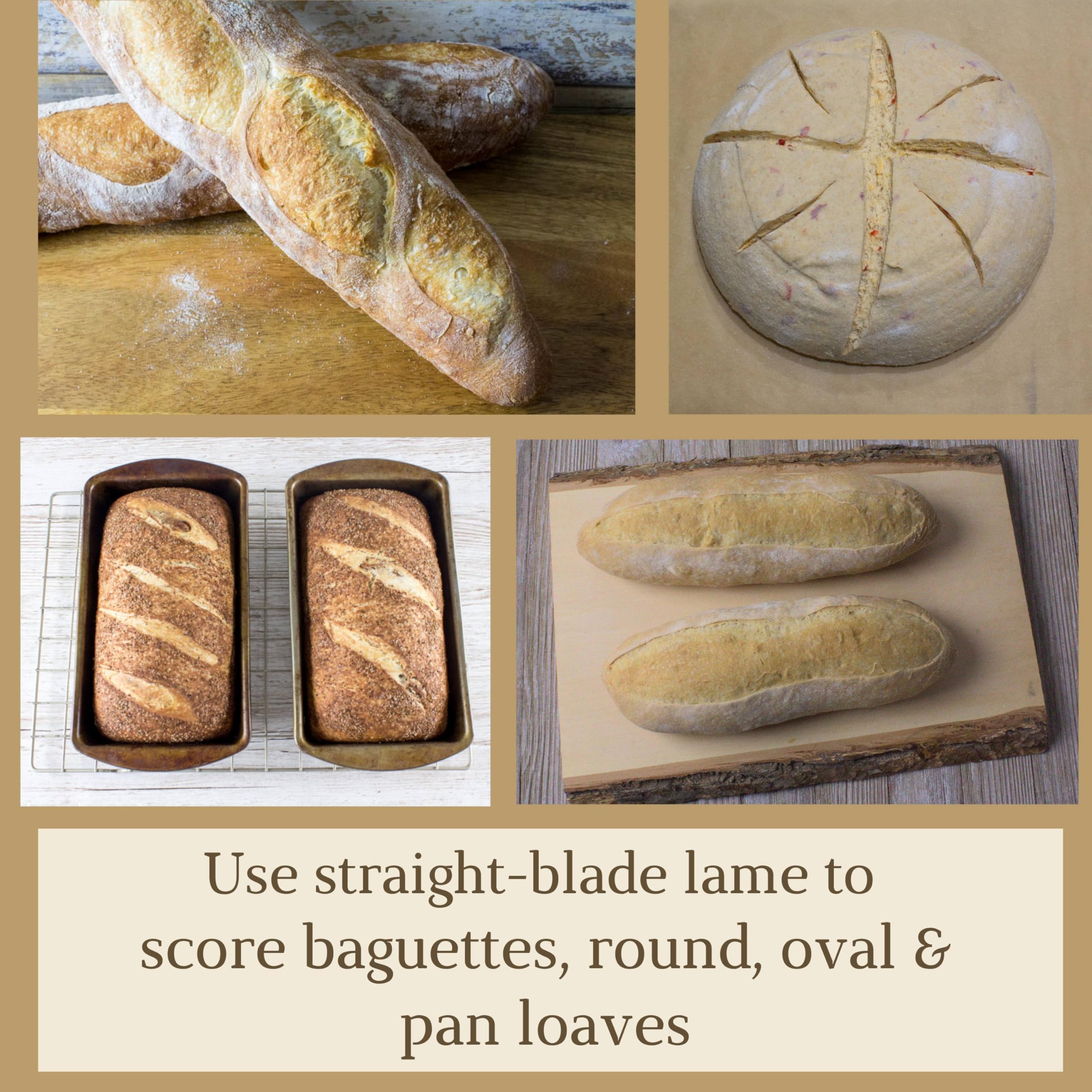Premium Mure & Peyrot Landaise Bread Lame - French-Made Stainless Steel Dough Scoring Knife with Protective Cover for Artisan Sourdough Bread Baking | Perfect for Home Bakers & Professional Bakeries
