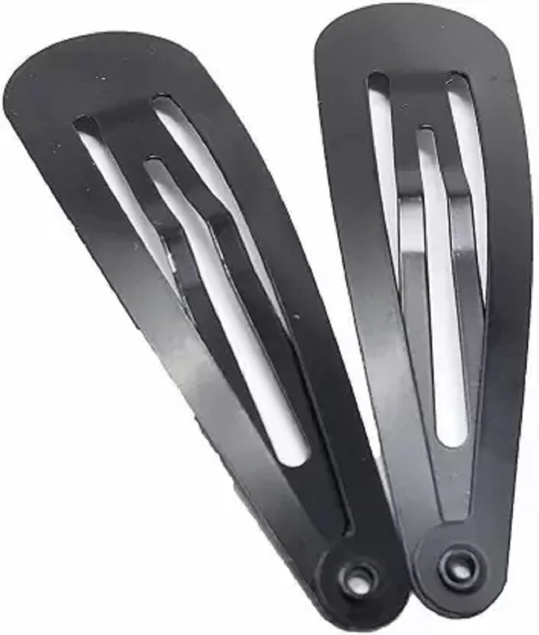 Abrish Tic Tac Hair Clips for Women & Girls - Durable Metal Hair Accessories with Glossy Black Finish - Perfect for School, Work, and Everyday Hairstyling