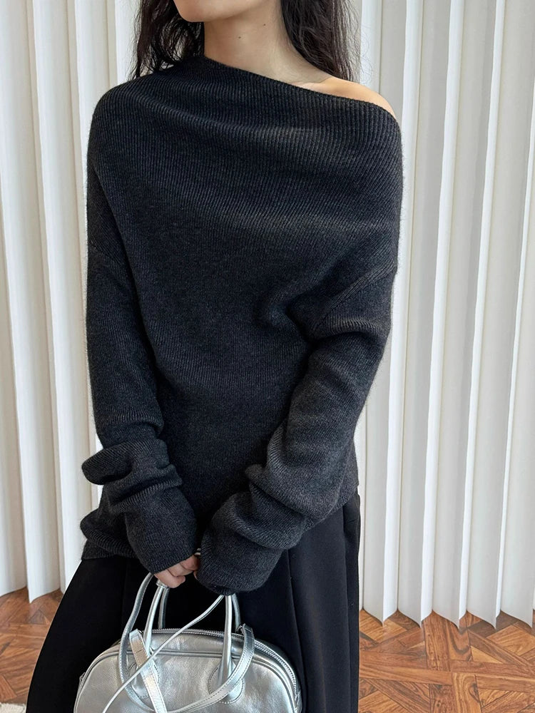 42% Wool Elegant Knit Sweater for Women - Long Sleeve Turtleneck Pullover, Fashionable Autumn/Winter 2025 (Style 1DH9240) - Perfect for Office Wear, Casual Outings and Holiday Gatherings