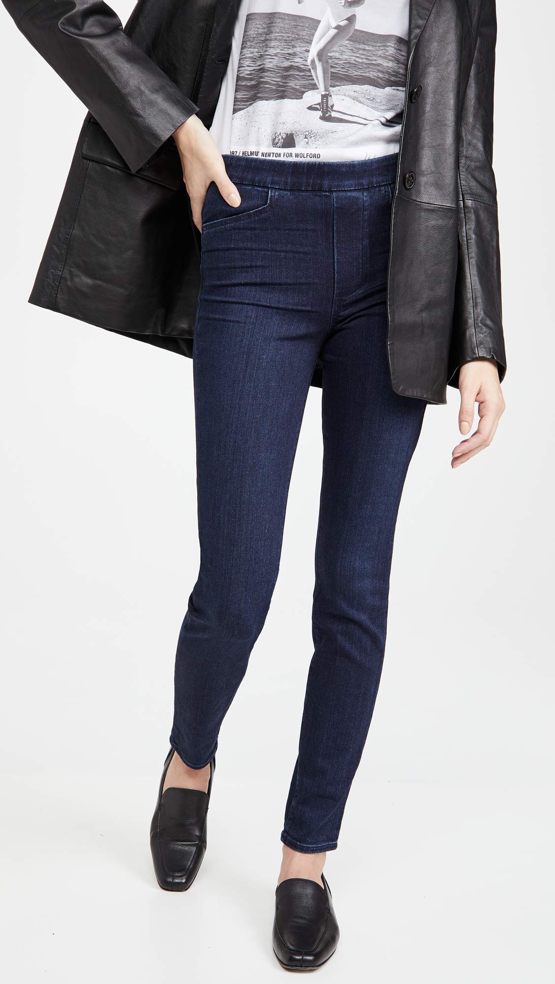 PAIGE Women's Hoxton Transcend High Rise Pull-On Ultra Skinny Jeans | Stretch Denim Pants for Work, Travel & Night Out | Comfortable Slim Fit Ankle Jeans