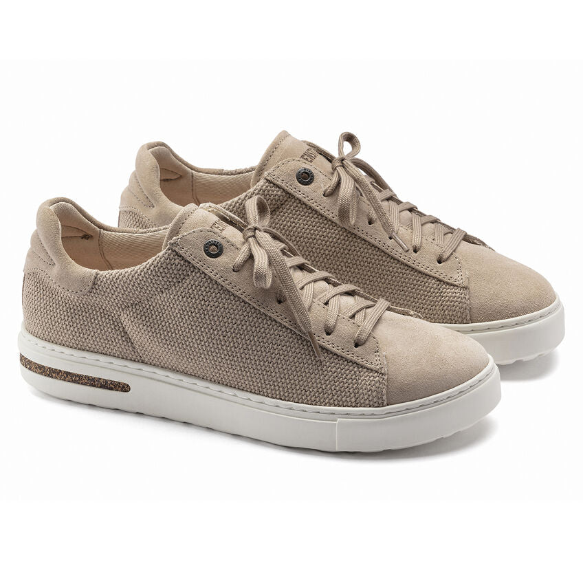 Birkenstock Bend Canvas Suede Low Top Sneakers for Women - Comfortable Casual Shoes in Sandcastle Color | Perfect for Walking, Travel & Everyday Wear