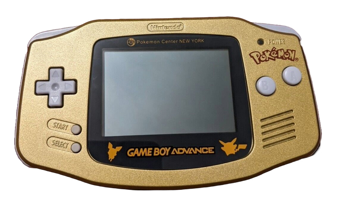 Original Nintendo Game Boy Advance SP Pokemon Center Gold Edition - Limited Edition Handheld Console for Retro Gaming & Collectors