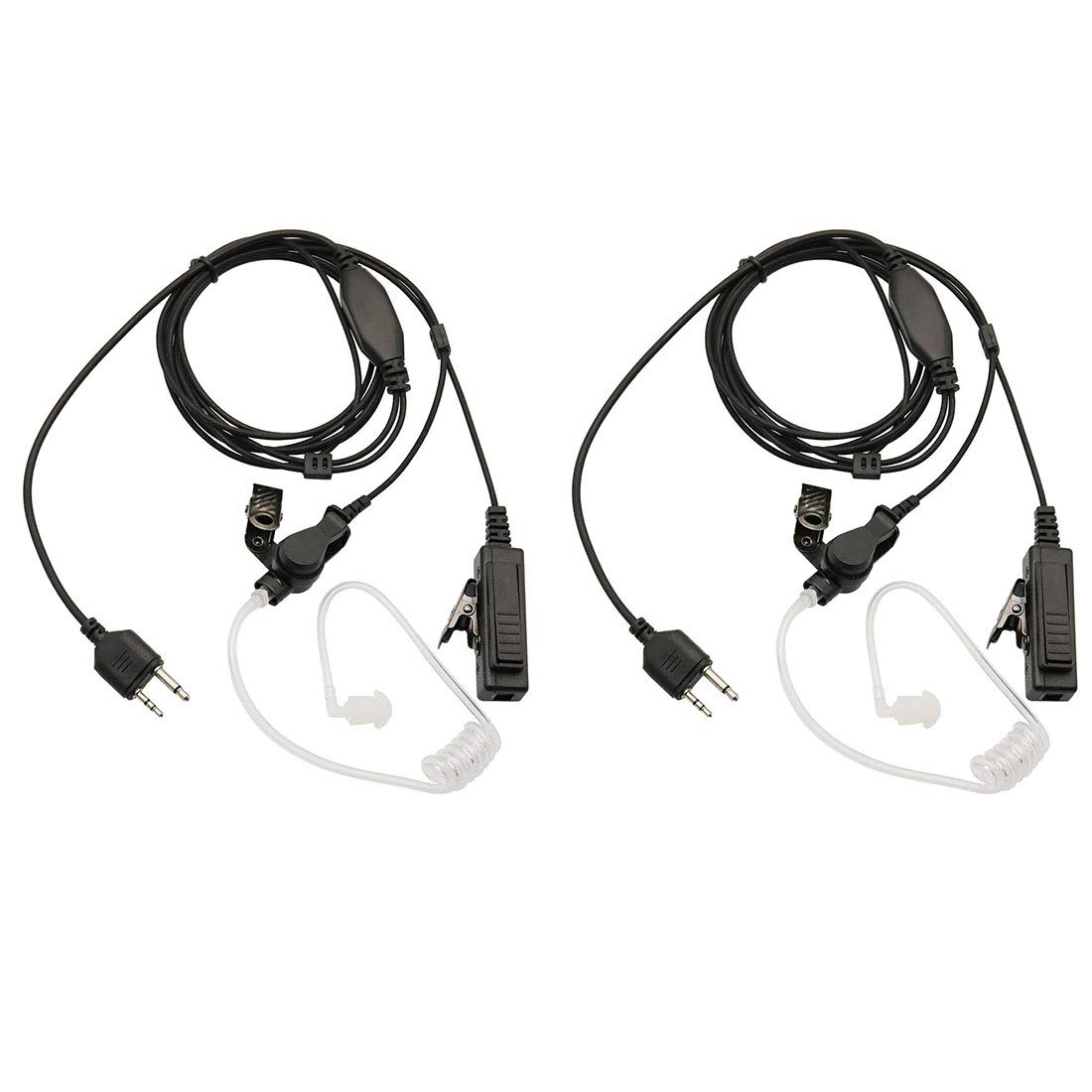 2 Pack Walkie Talkie Headset with Mic - Compatible with Midland GXT1000VP4, LXT500VP3, GXT1050VP4, GXT1000XB - Security Earpiece for Clear Communication - Ideal for Construction, Security, and Outdoor Activities