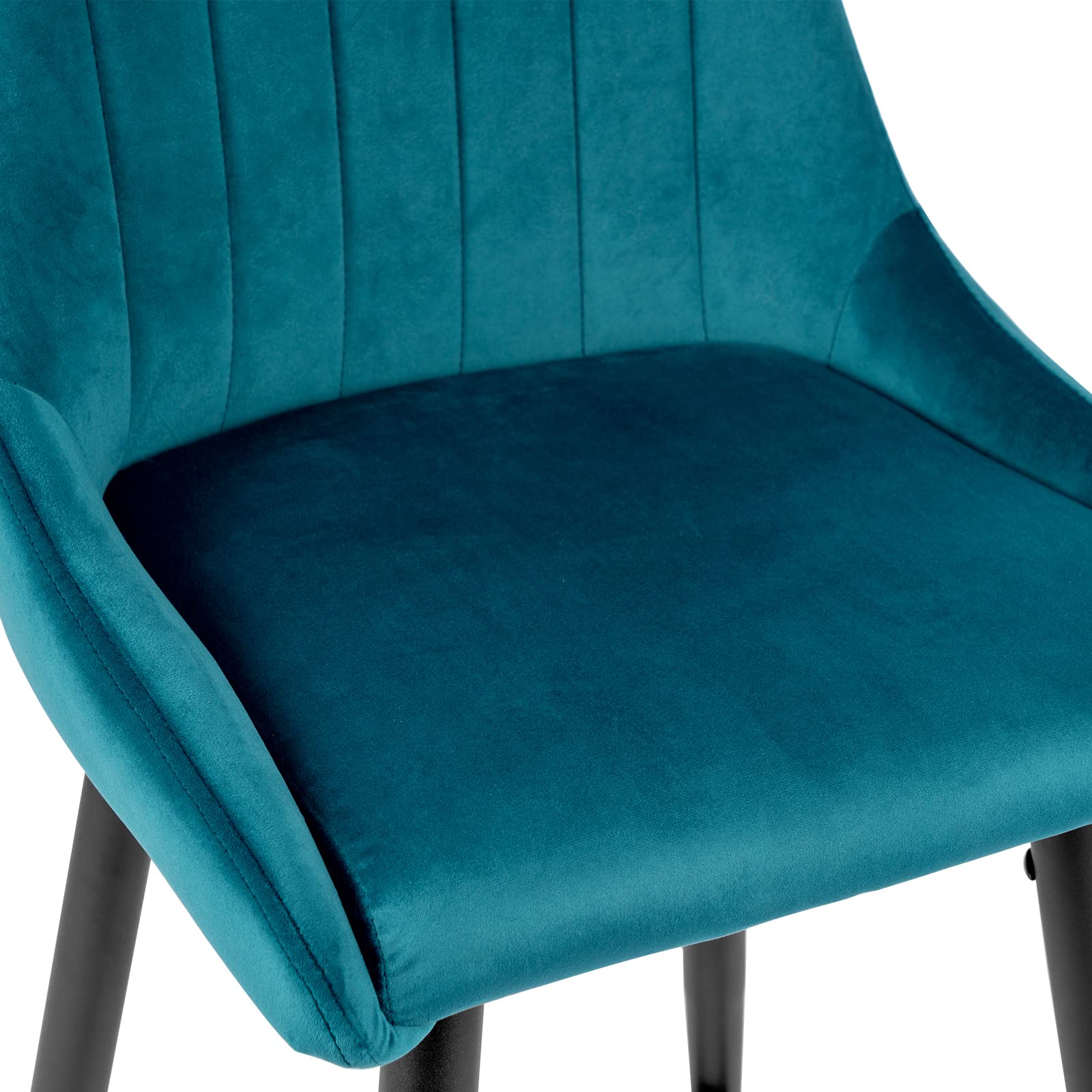 DUHOME 2-Pack Velvet Counter Height Bar Stools with Backrest & Footrest - Upholstered Kitchen Stools for Dining, Home Bar - Atrovirens Green - Perfect for Breakfast Nooks, Kitchen Islands & Small Space Entertaining