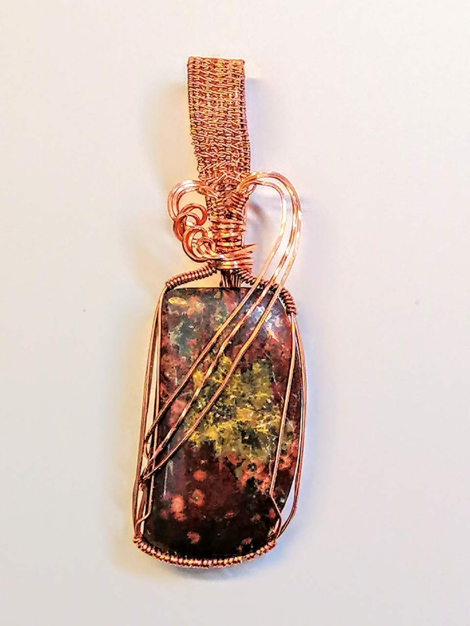 Leopard Skin Jasper Wire Wrap Pendant - Handmade Gemstone Jewelry for Women - Perfect for Boho, Spiritual & Healing Crystal Necklaces