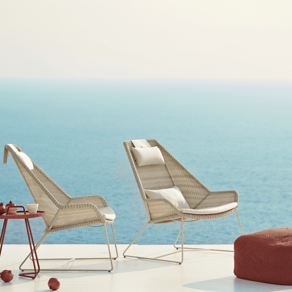 Breeze Highback Outdoor Chair - Comfortable Patio Lounge Chair for Backyard, Poolside, and Garden Relaxation