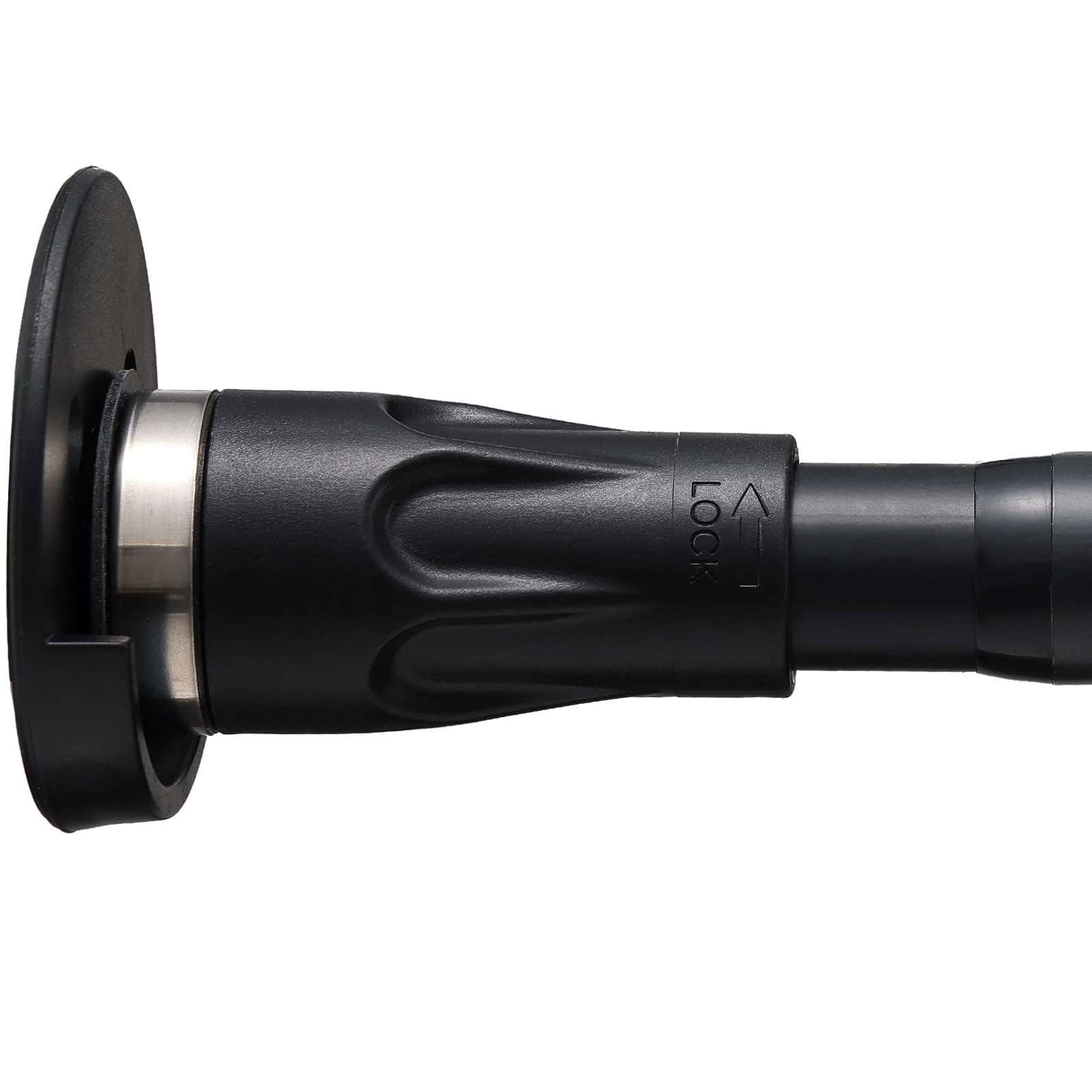 No-Drill Adjustable Tension Shower Curtain Rod 42-115 Inch - Black Bathroom Shower Rod with Holders for Easy Installation - Perfect for Apartments, Dorms & Rental Homes