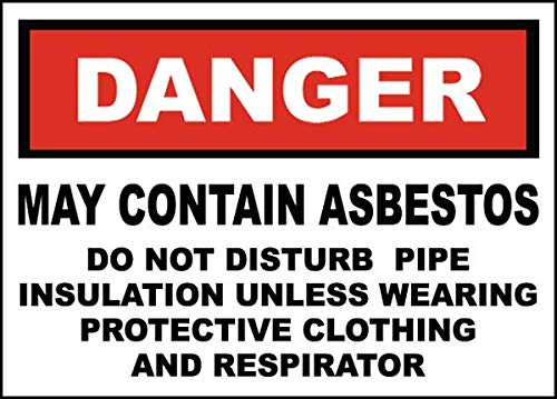 Danger May Contain Asbestos Vinyl Stickers - 3 Pack (13