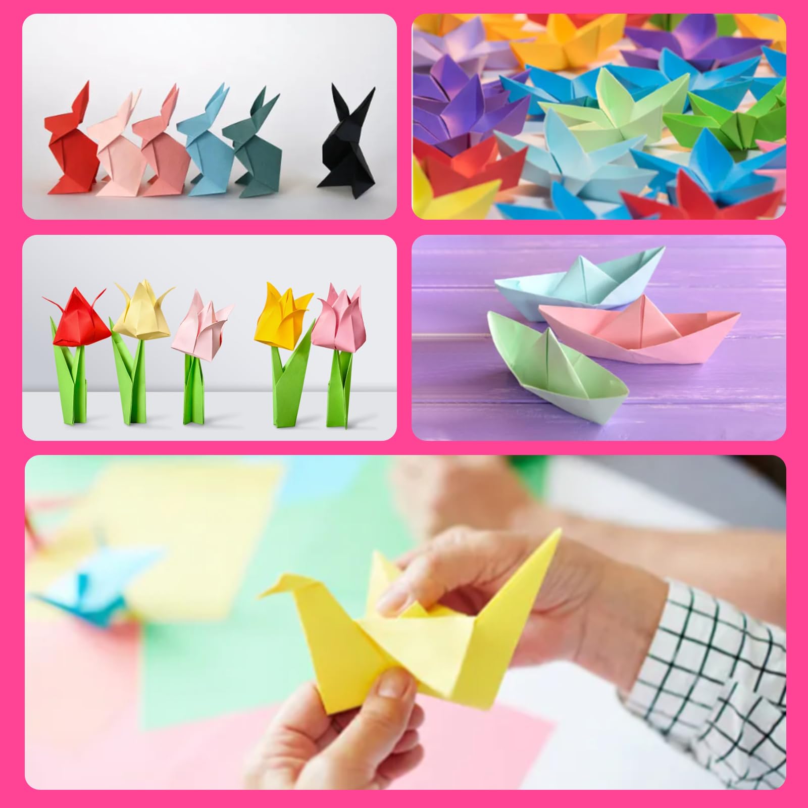 500 Sheets Origami Paper - 20 Vibrant Colors, 6x6 Inch Double Sided Craft Paper for DIY Projects, Art & School Activities | Perfect for Origami, Scrapbooking & Gift Wrapping