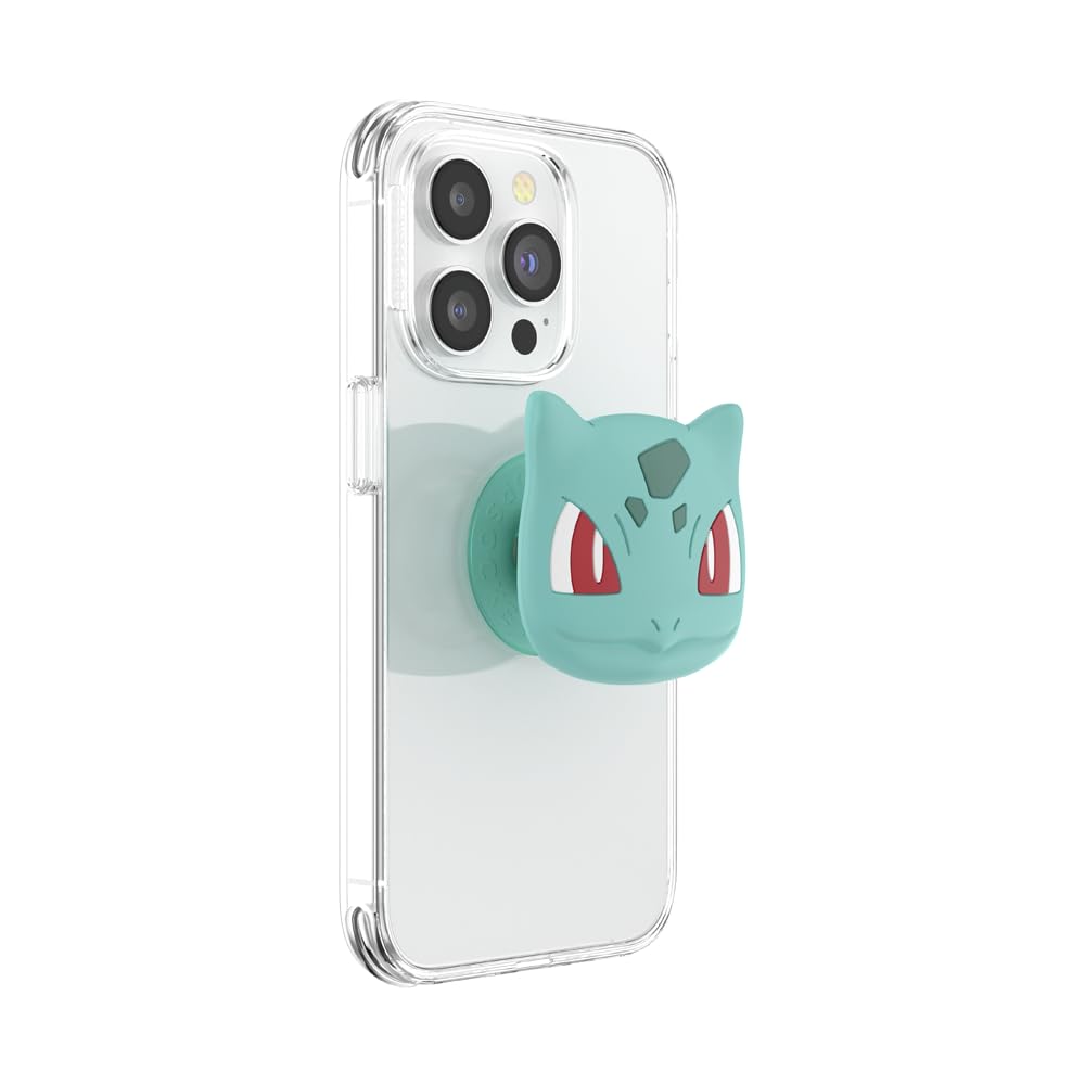 Pokemon PopSockets Phone Grip with Expanding Kickstand - Bulbasaur Face Design for iPhone & Android - Perfect for Gaming, Travel & Selfies
