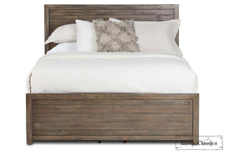 Whistler 4-Piece Reclaimed Wood Storage Platform Bedroom Set in Grey - Queen & King Size Options | Space-Saving Bedroom Furniture for Small Apartments & Modern Homes