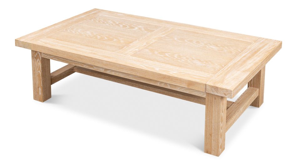 Seaside Retreat Rectangular Cocktail Table - Coastal Style Coffee Table for Living Room, Beach House Decor, Perfect for Patio & Outdoor Entertaining