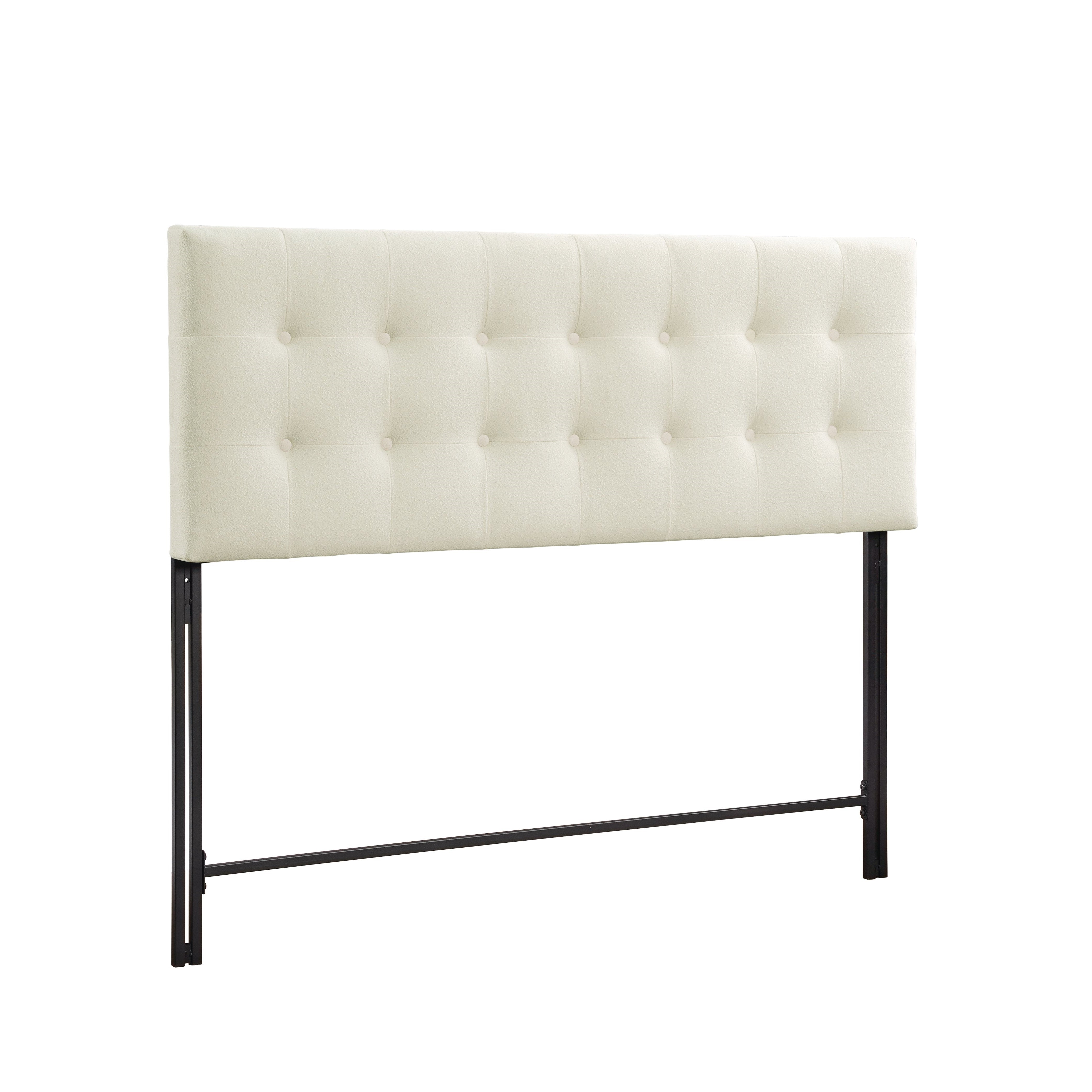 Aleha Twin Headboard White - Modern Upholstered Bed Frame Headboard for Kids & Teens - Perfect for Bedroom Decor & Cozy Sleep