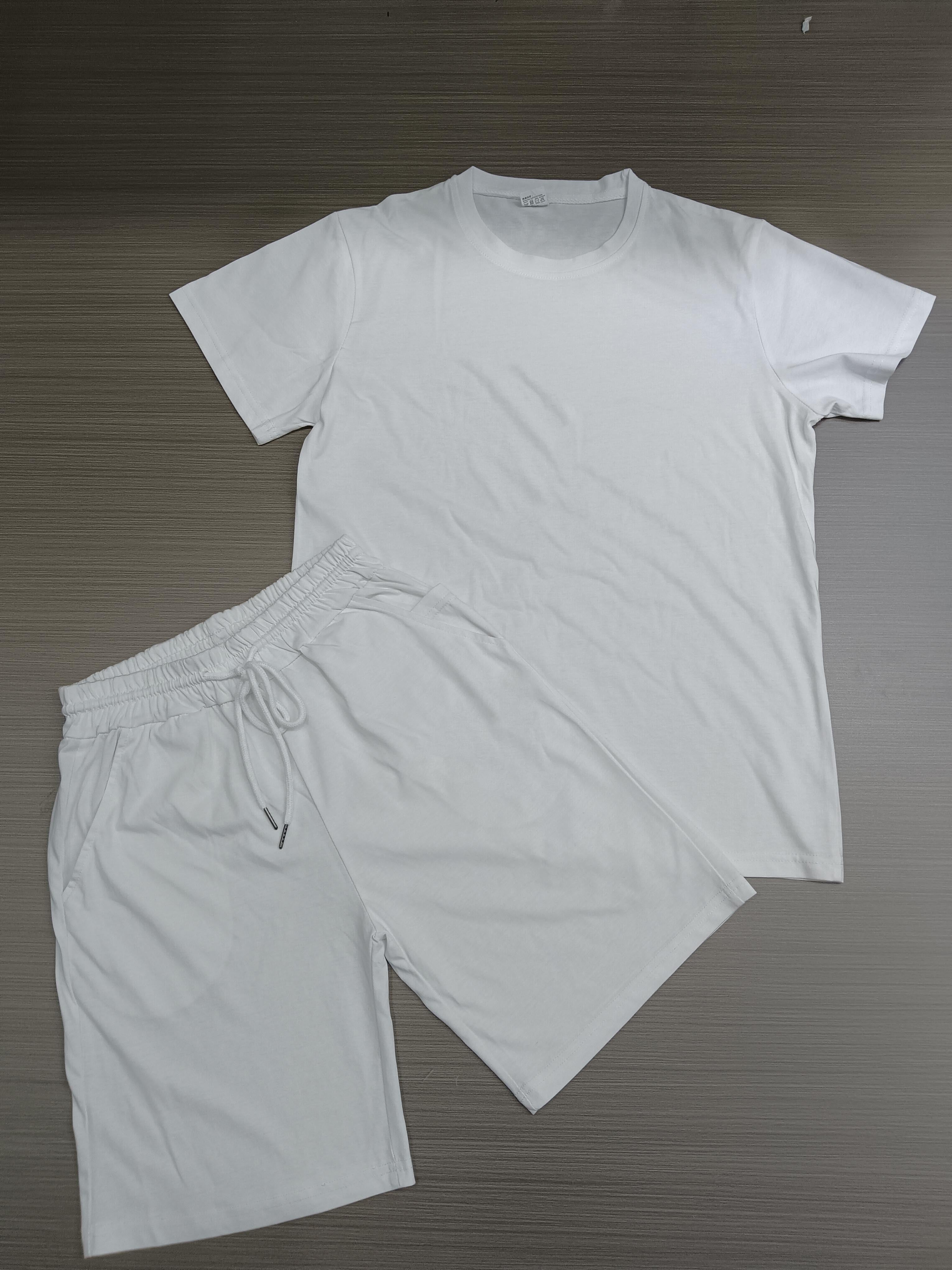 Men's Casual Short Sleeve T-Shirt & Athletic Shorts Set - Comfortable Cotton Summer Outfit (XN4177) | Perfect for Gym, Running, Beach & Lounge Wear