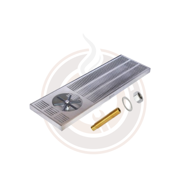 20-Pack 7-Side Spray Glass Rinser Drip Trays - Brushed Stainless Steel with Drain Hole - Durable Plastic for Bar, Restaurant, and Home Kitchen Use