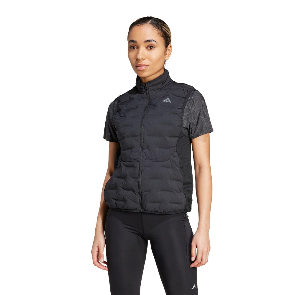 Adidas Women's Adizero Running Padded Vest - Lightweight Reflective Jacket for Cold Weather Training & Marathon Races